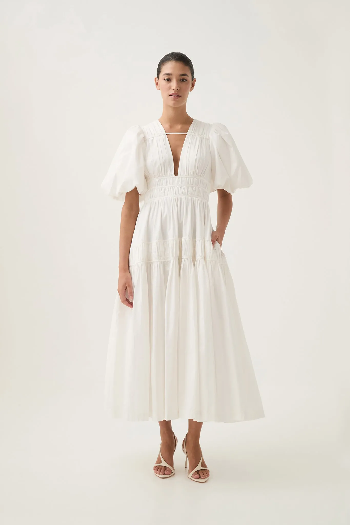 Fallingwater Ruched Midi Dress sold by Aje product image thumbnail 5