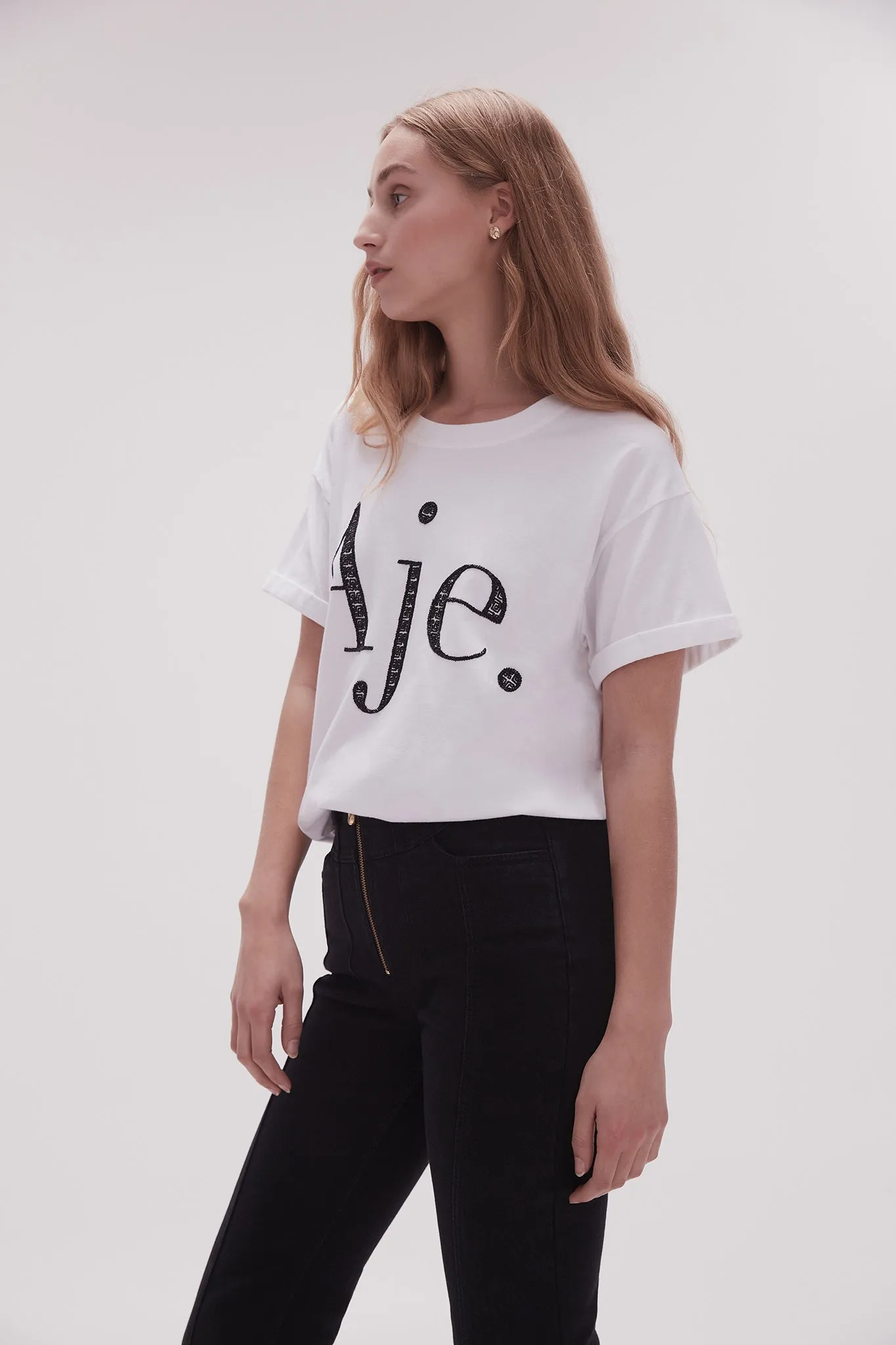 Flossie Embellished Logo Tee sold by Aje product image thumbnail 5