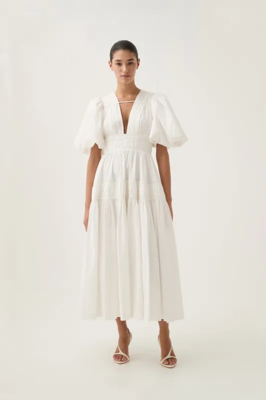 Fallingwater Ruched Midi Dress sold by Aje