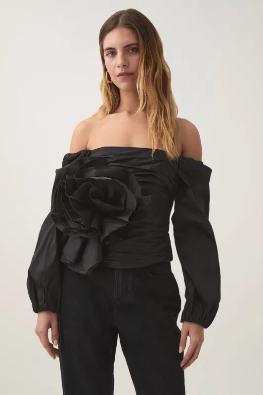 Parallels Spiral Top sold by Aje