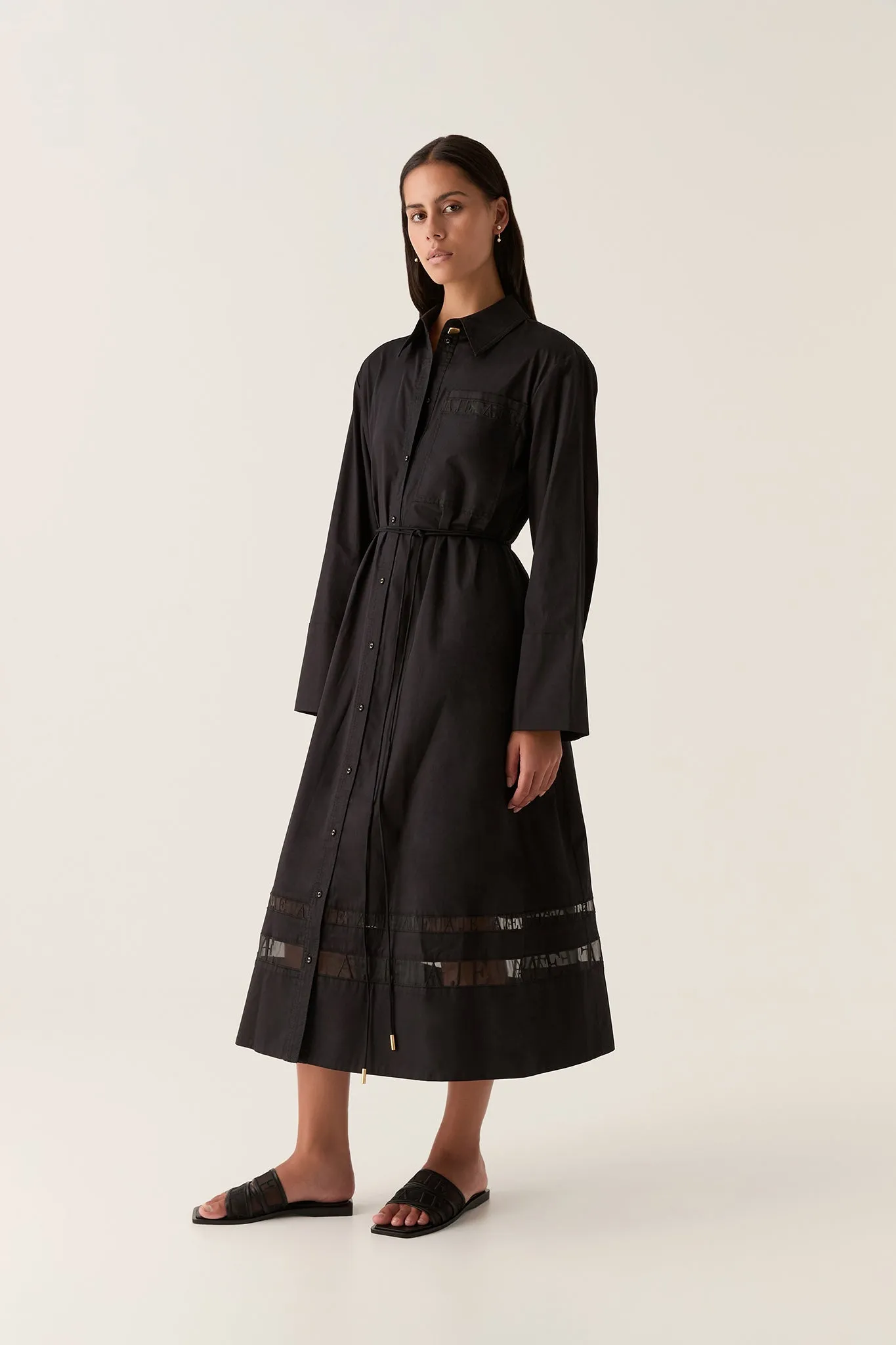 Reframe Logo Shirt Dress sold by Aje product image thumbnail 3