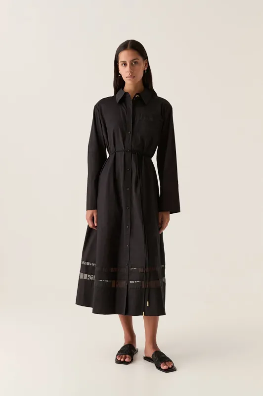 Reframe Logo Shirt Dress sold by Aje