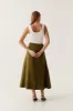 Arbour Whipstitch Midi Skirt sold by Aje