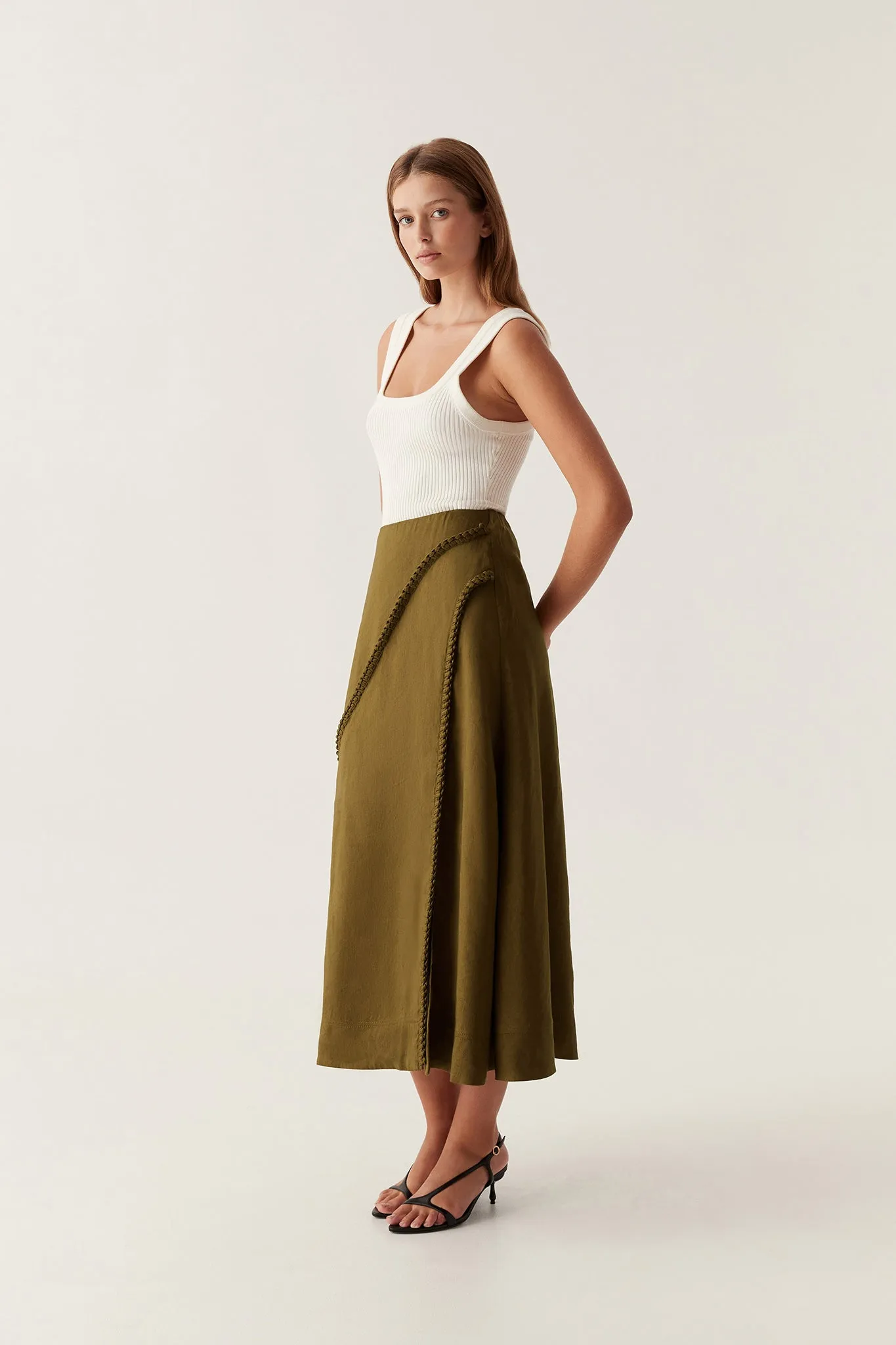 Arbour Whipstitch Midi Skirt sold by Aje product image thumbnail 3