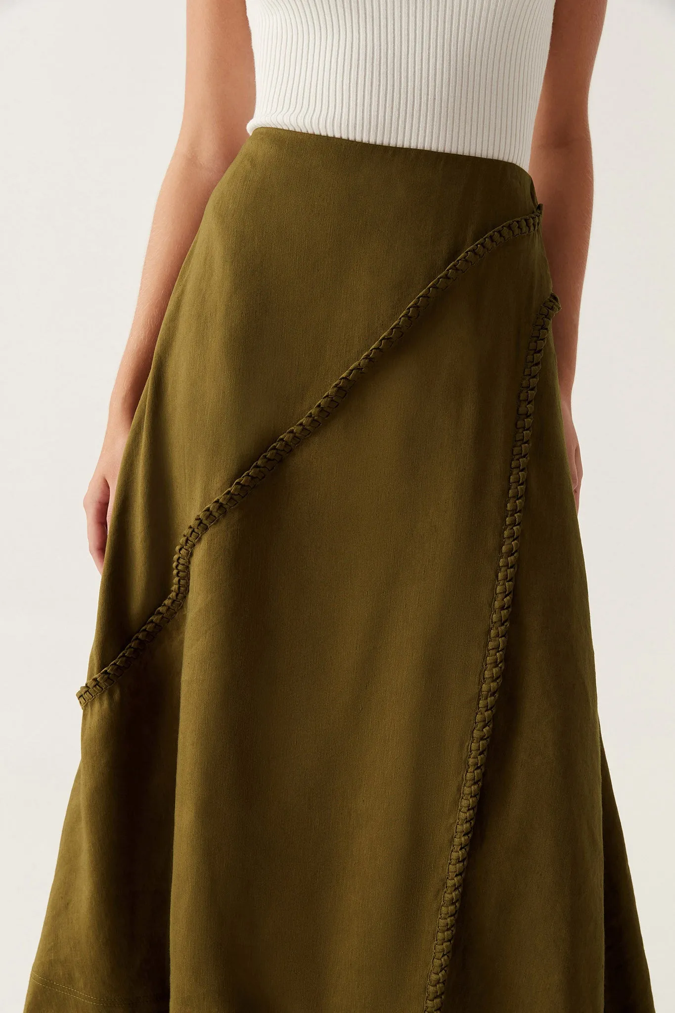 Arbour Whipstitch Midi Skirt sold by Aje product image thumbnail 4