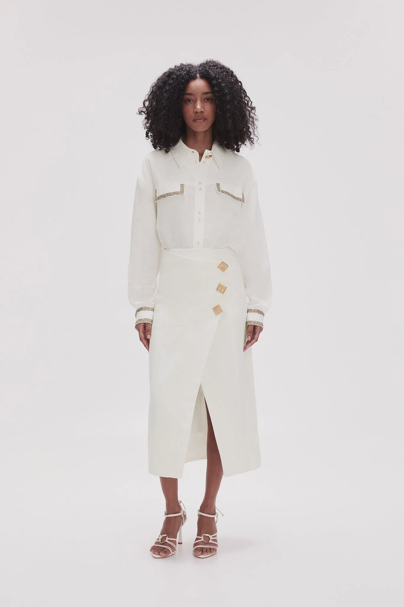 Araminta Wrap Front Midi Skirt sold by Aje product image thumbnail 3