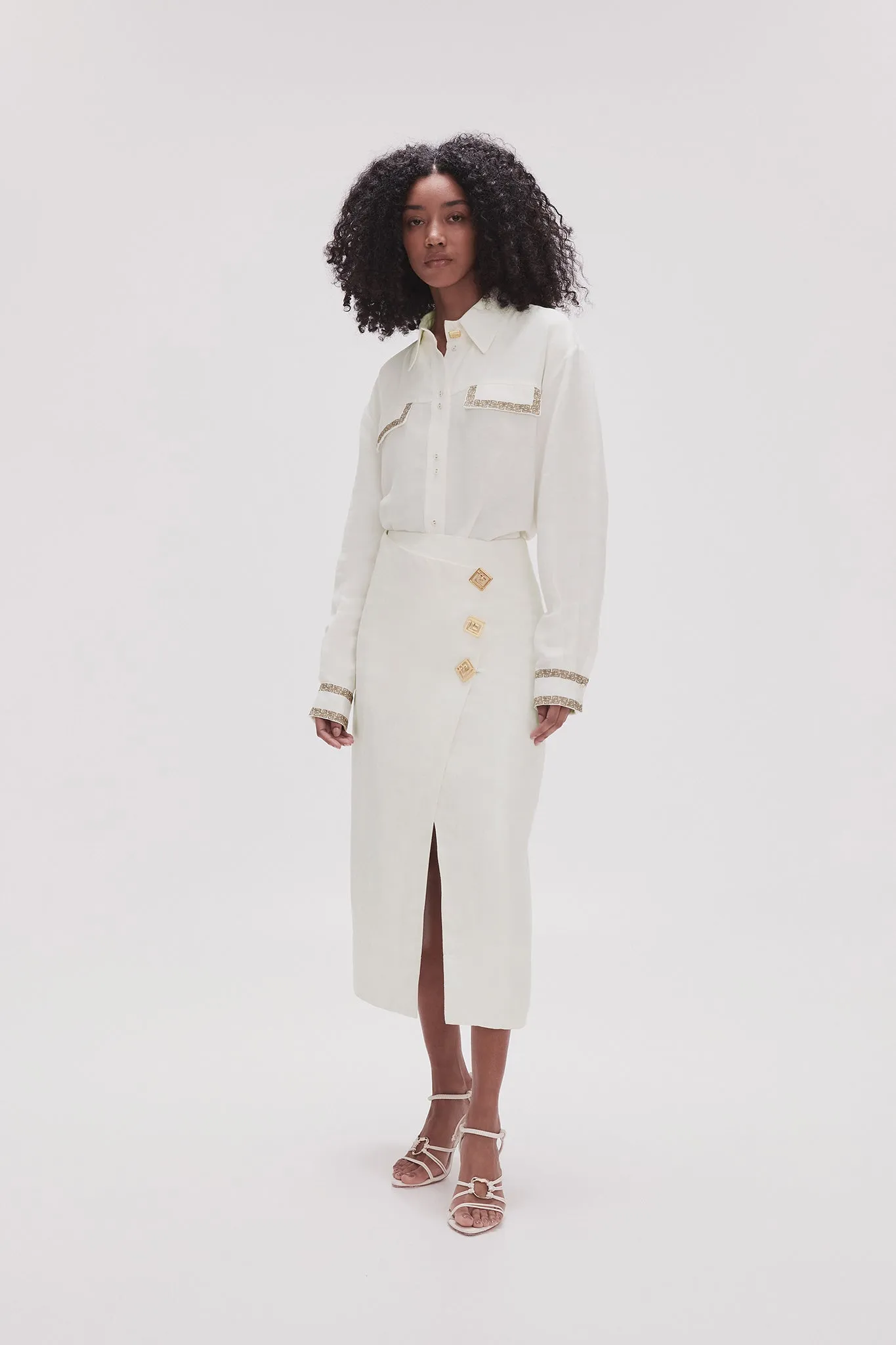 Araminta Wrap Front Midi Skirt sold by Aje product image thumbnail 5