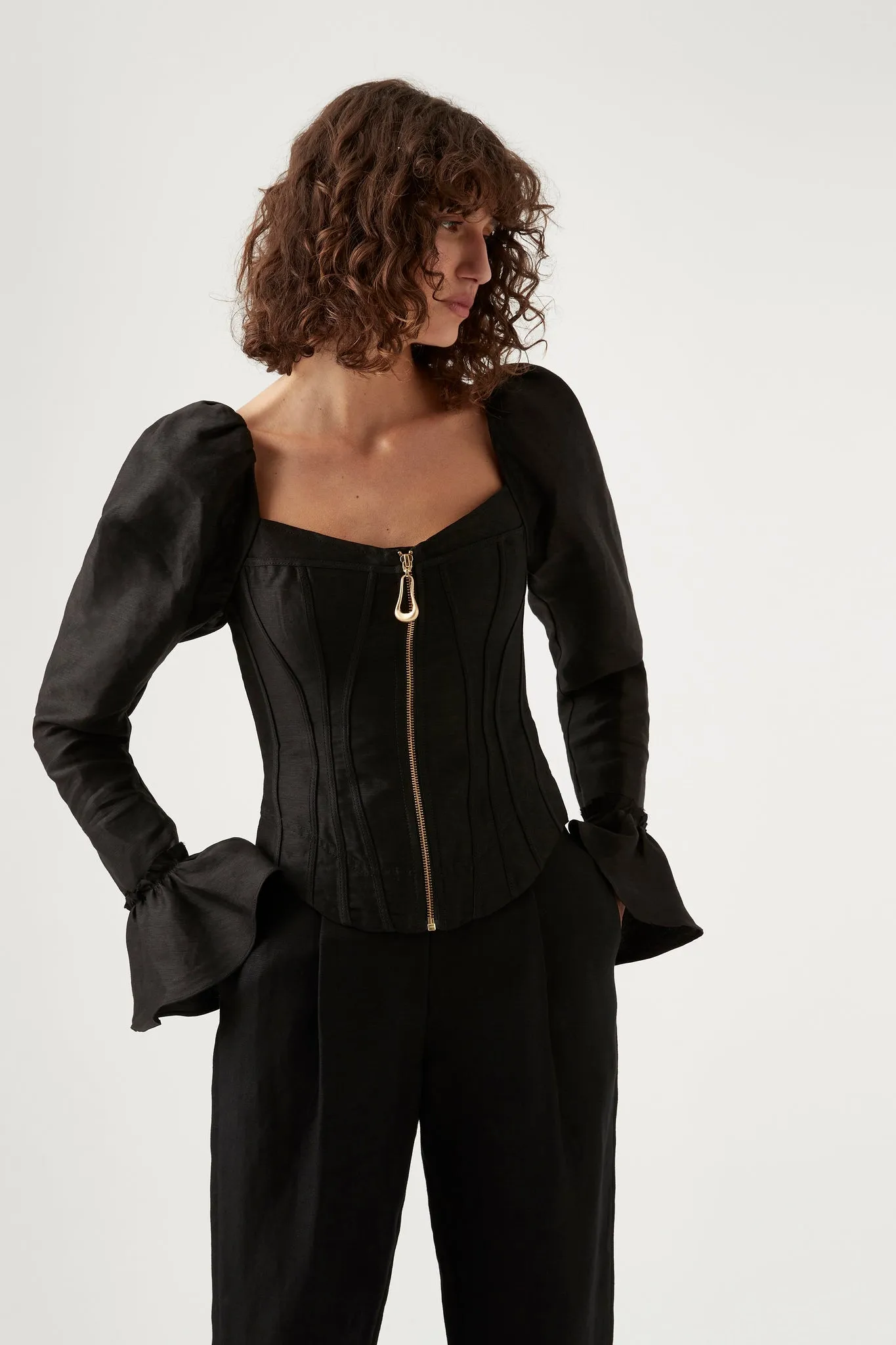 Giselle Long Sleeve Corset Top sold by Aje product image thumbnail 3