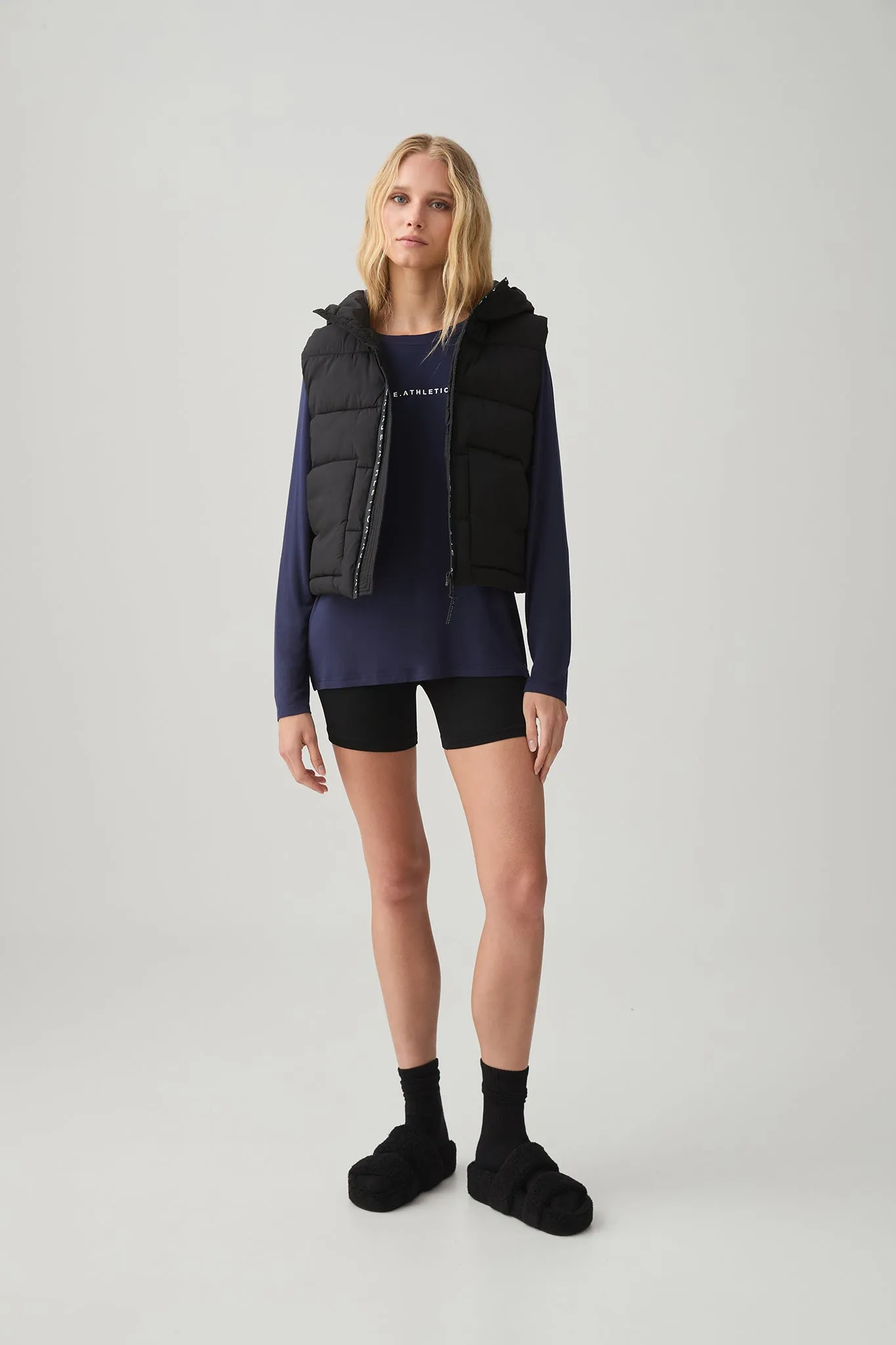 Sleeveless Hooded Puffer 747 sold by Aje