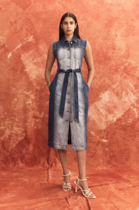 Darcie Denim Midi Dress sold by Aje