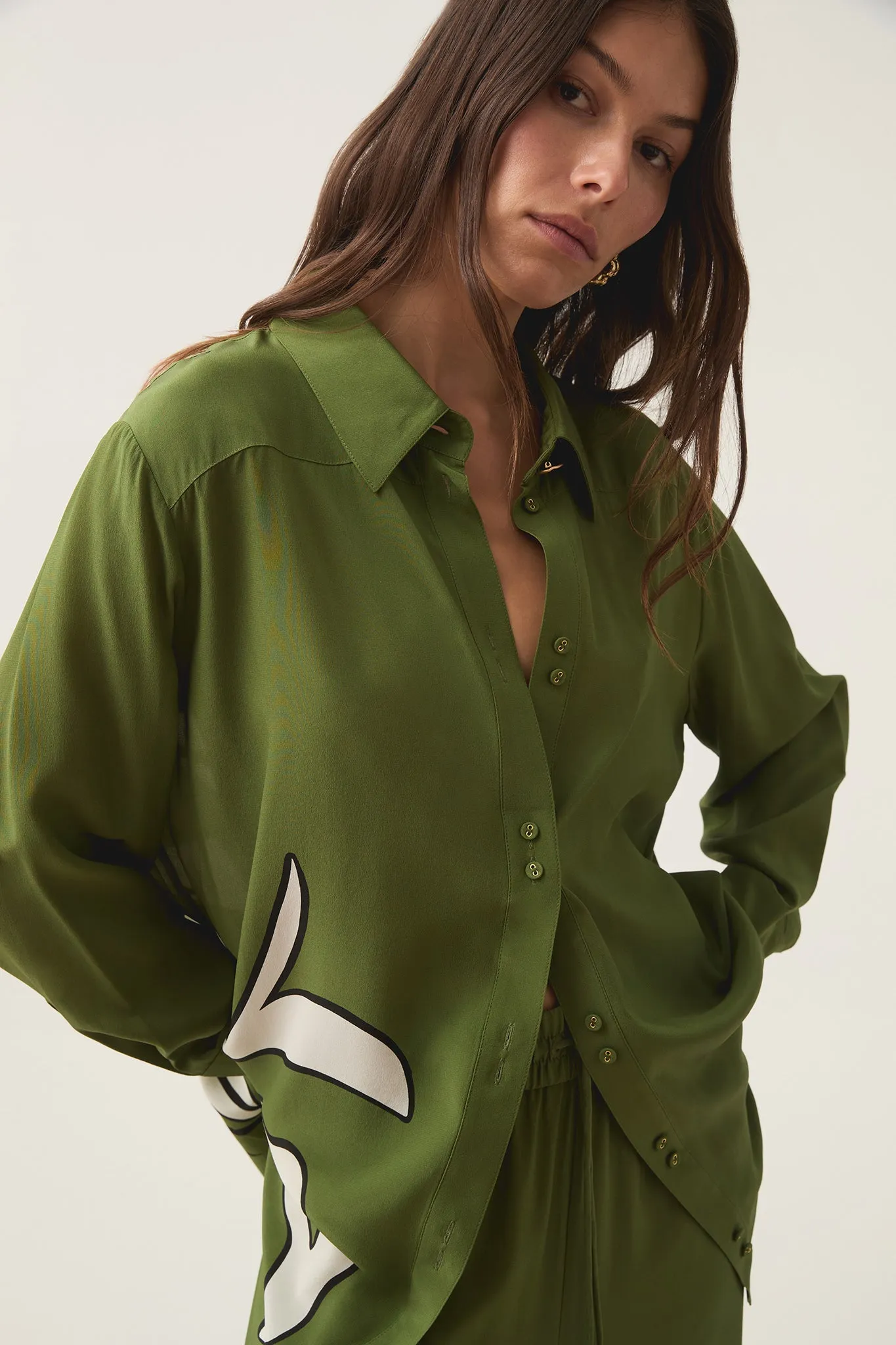 Planetary Silk Oversized Shirt sold by Aje product image thumbnail 4