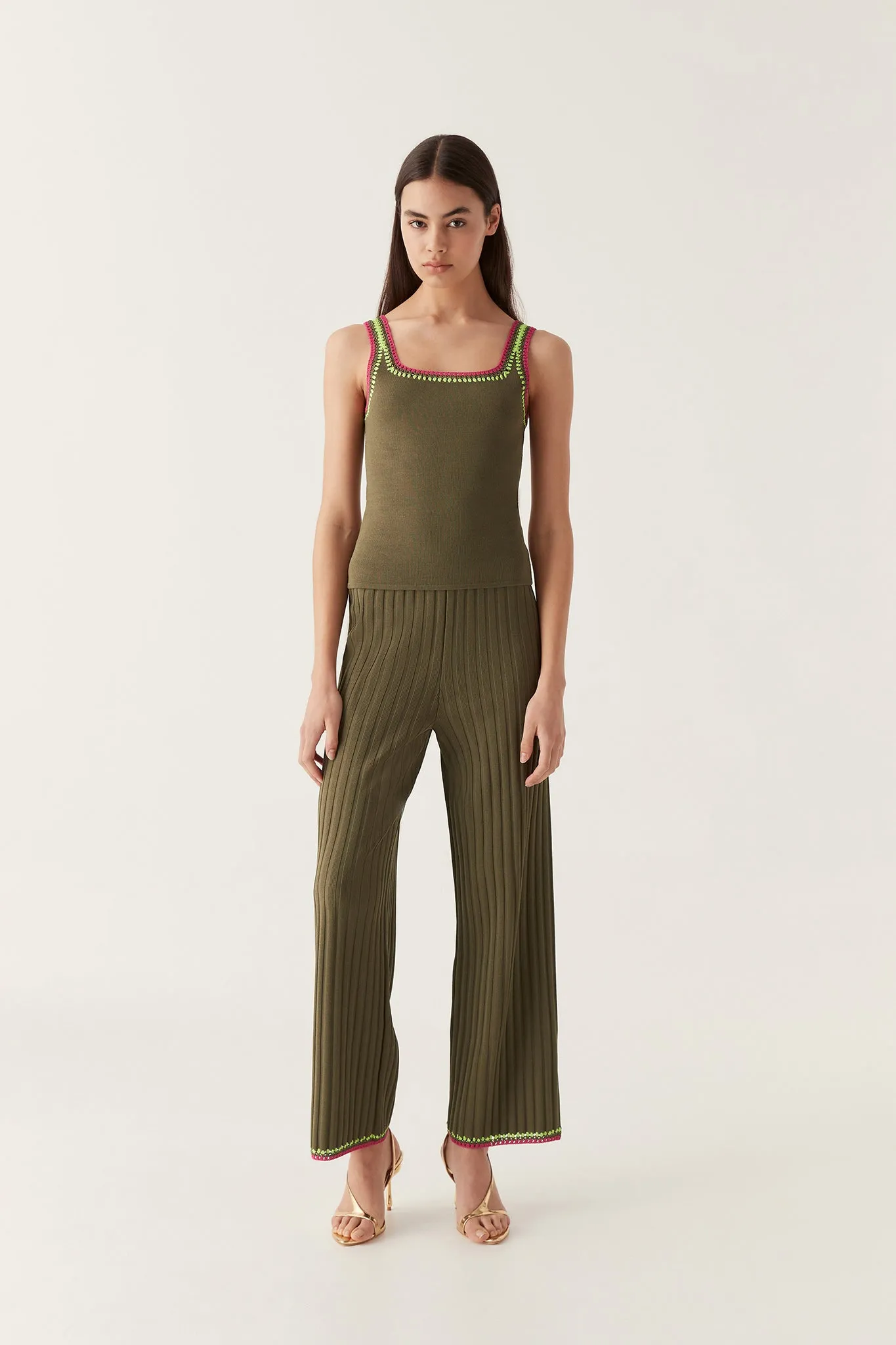 Tazia Crocheted Edge Tank sold by Aje product image thumbnail 3