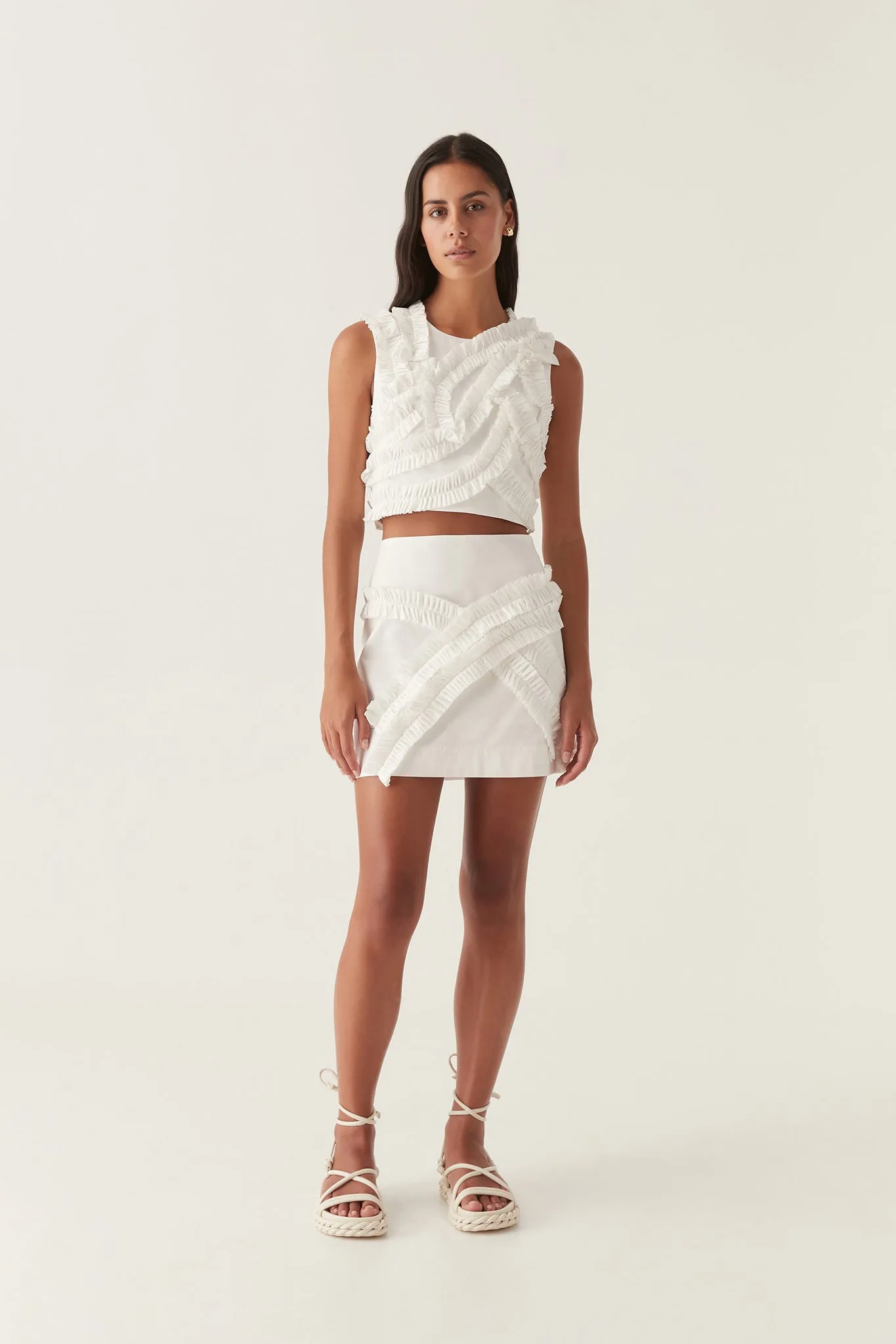 Kendra Frill Mini Skirt sold by Aje
