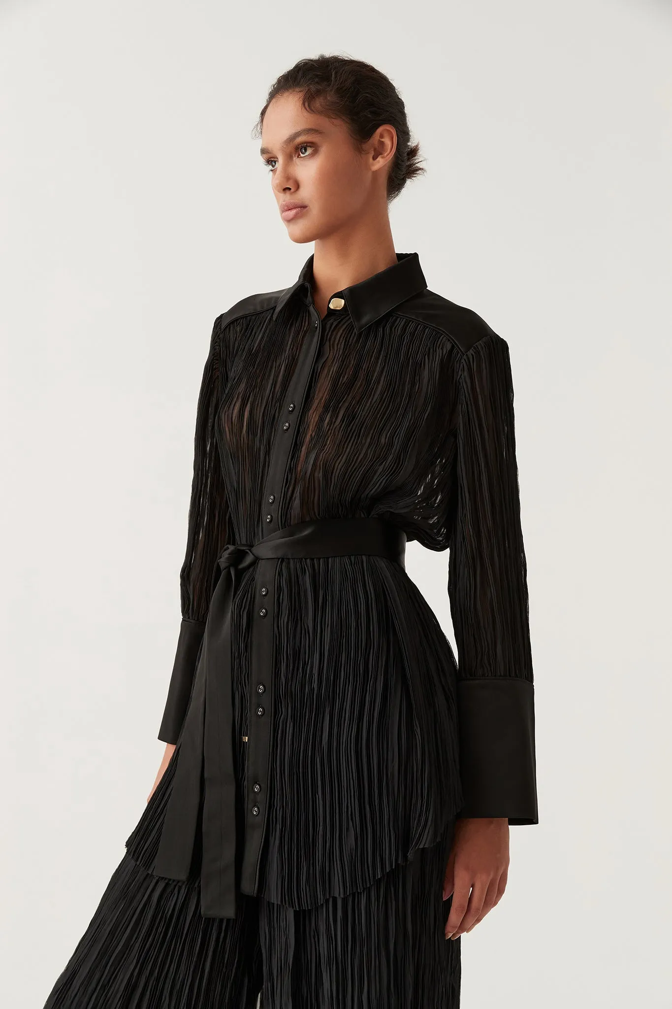 Aerial Oversized Pleated Shirt sold by Aje product image thumbnail 3