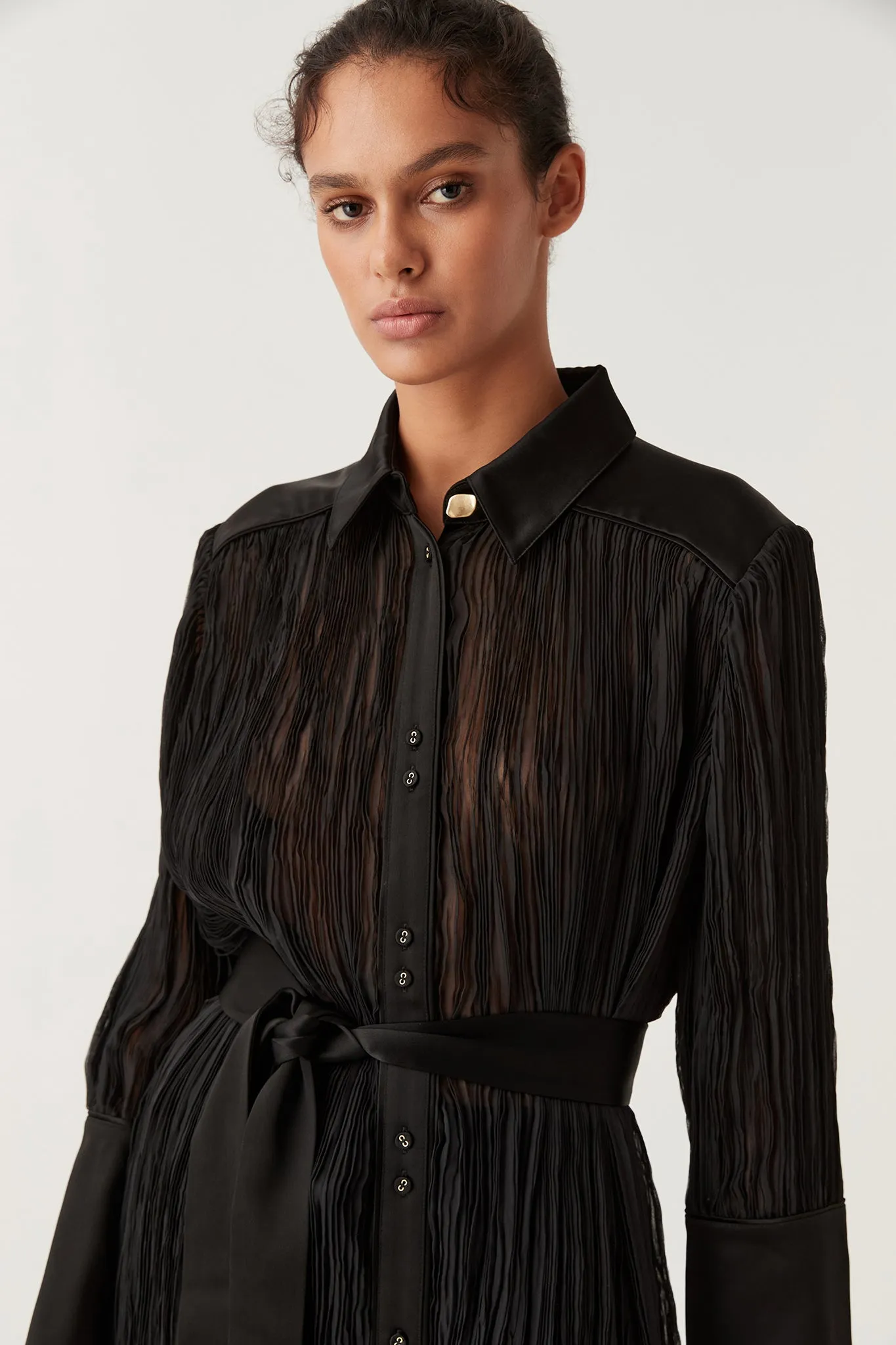 Aerial Oversized Pleated Shirt sold by Aje product image thumbnail 4