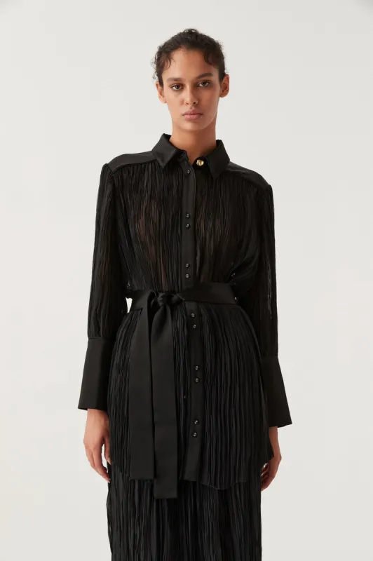 Aerial Oversized Pleated Shirt sold by Aje