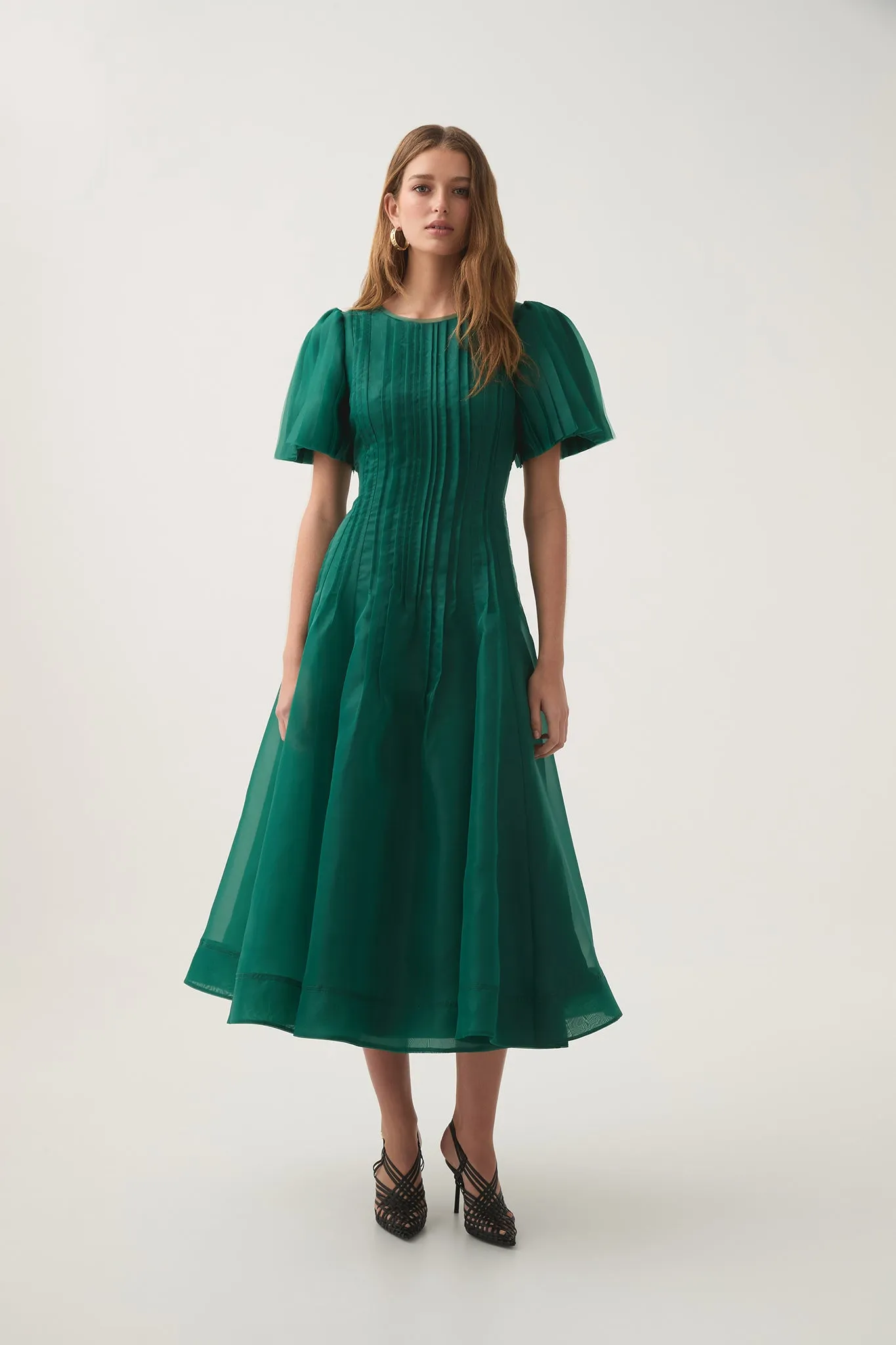 Nova Pleated Midi Dress sold by Aje