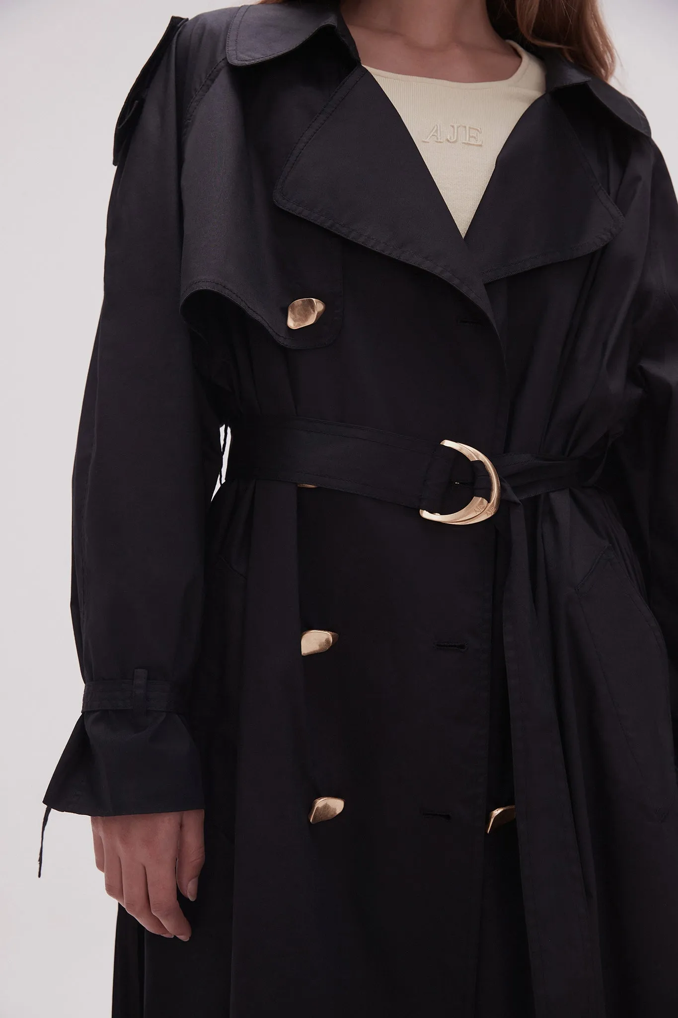 Prima Pleat Trench Coat sold by Aje product image thumbnail 4