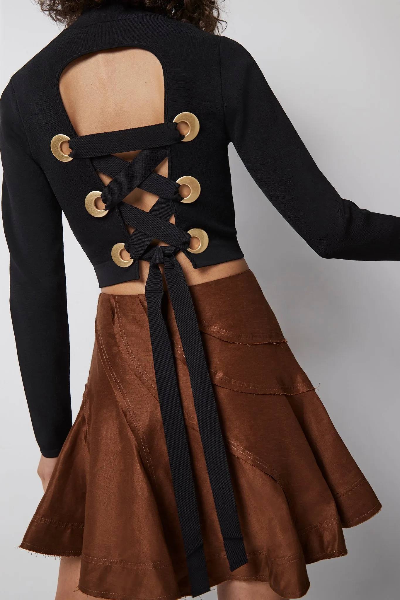 Virtuous Lace-Up Knit Top sold by Aje product image thumbnail 5