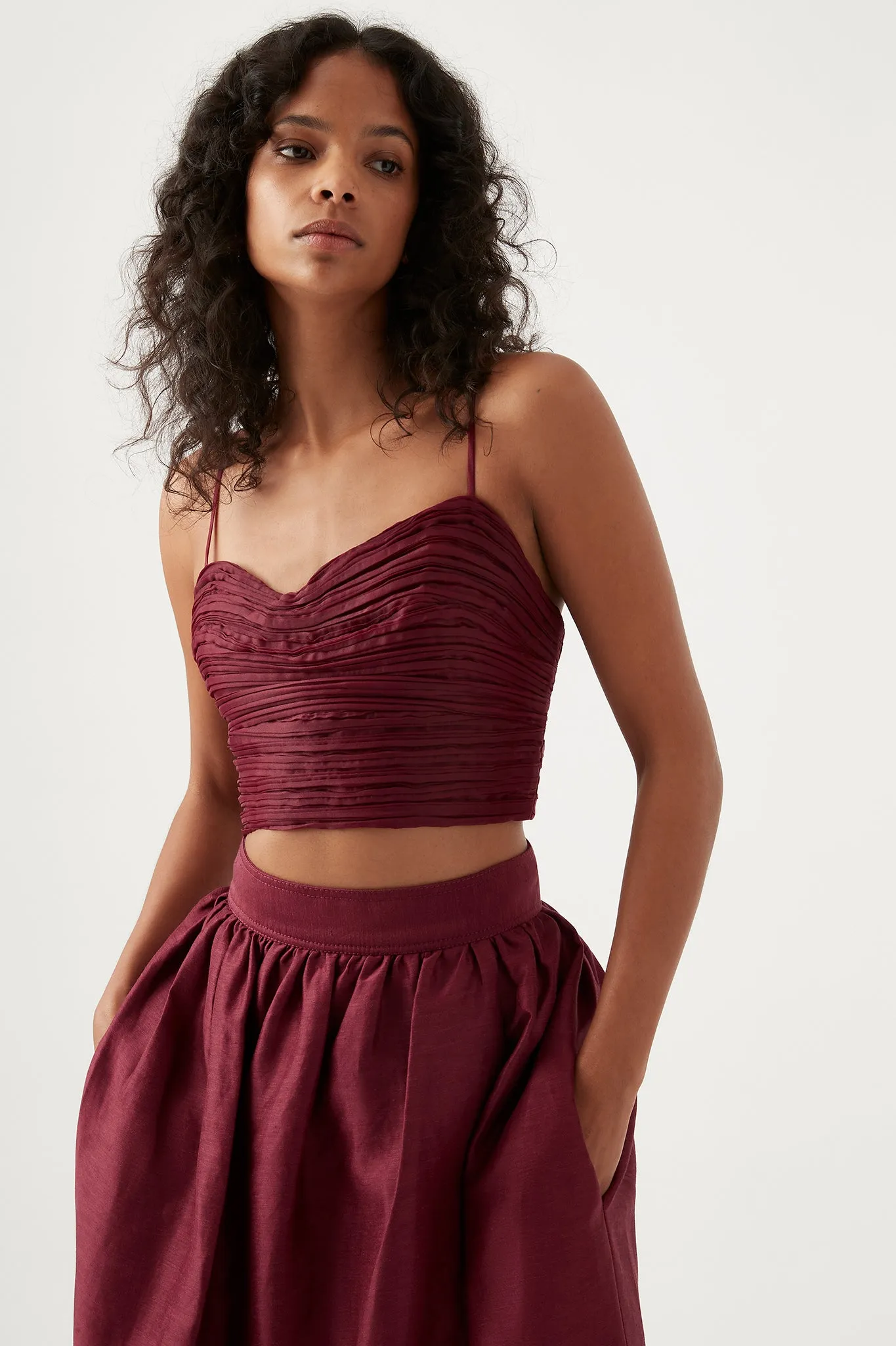 Laurier Wave Cropped Top sold by Aje