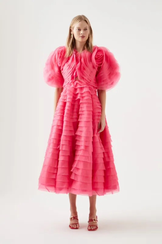 Amour Ruffle Midi Dress sold by Aje