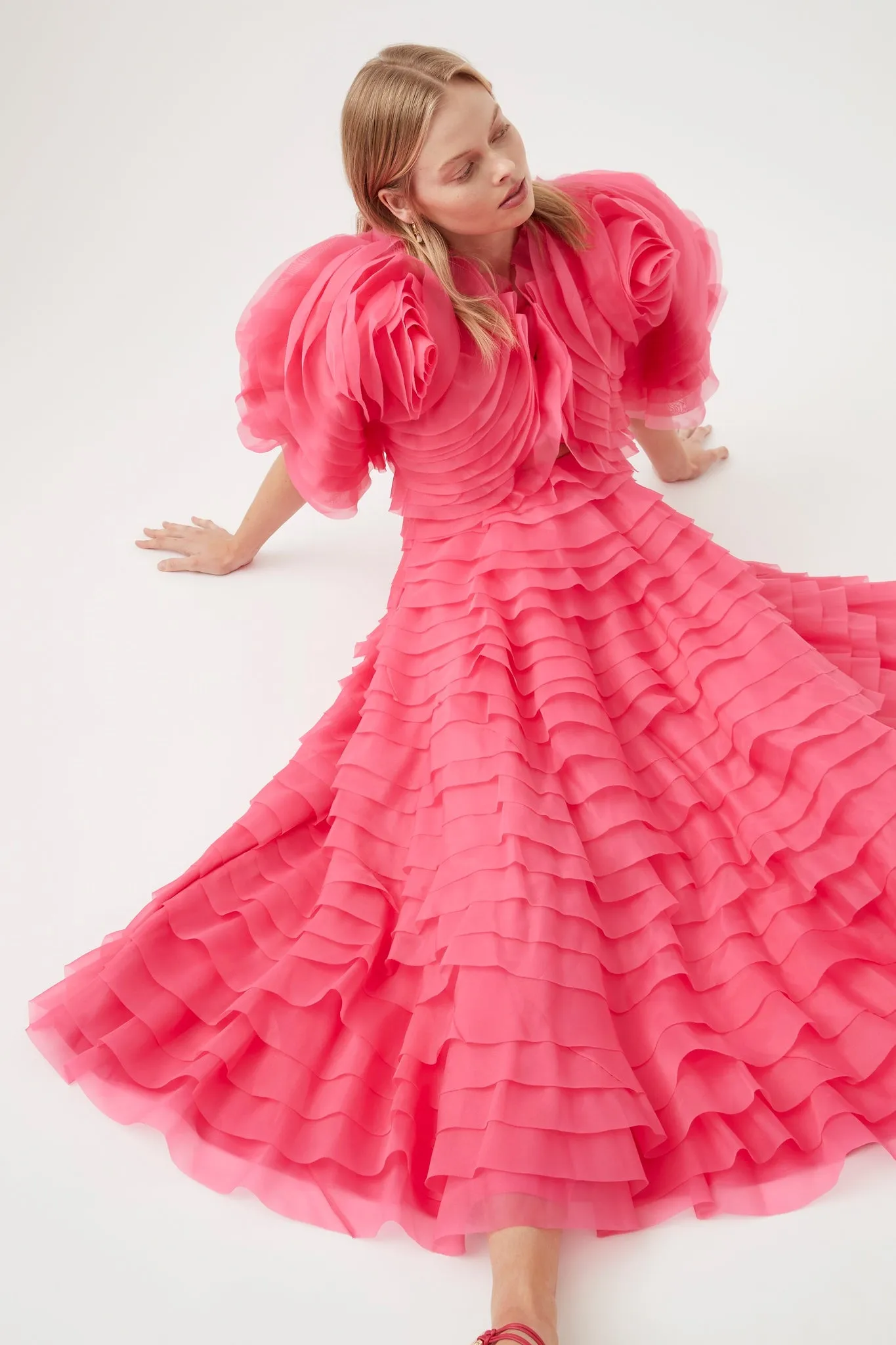 Amour Ruffle Midi Dress sold by Aje product image thumbnail 5