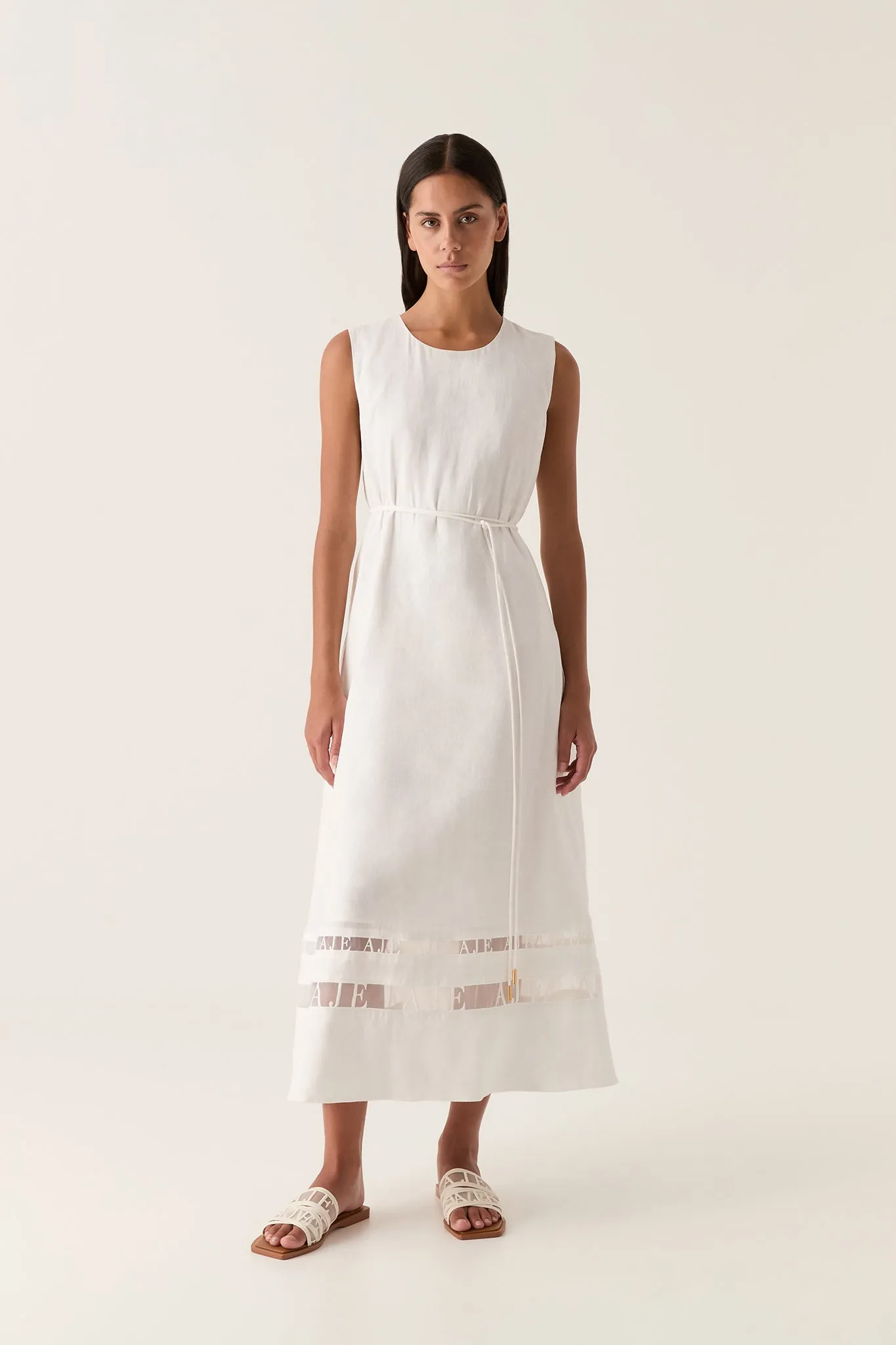 Reframe Logo Trim Midi Dress sold by Aje product image thumbnail 3