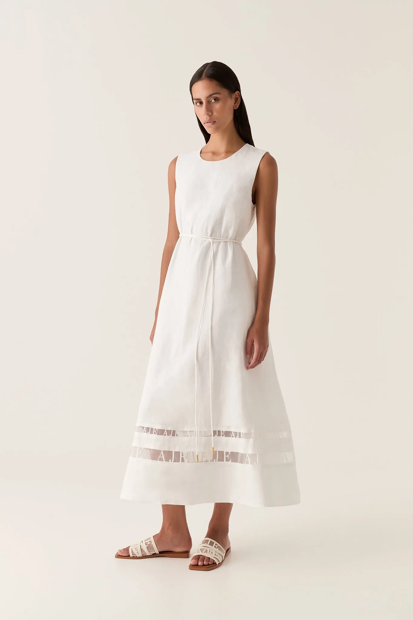 Reframe Logo Trim Midi Dress sold by Aje product image thumbnail 5