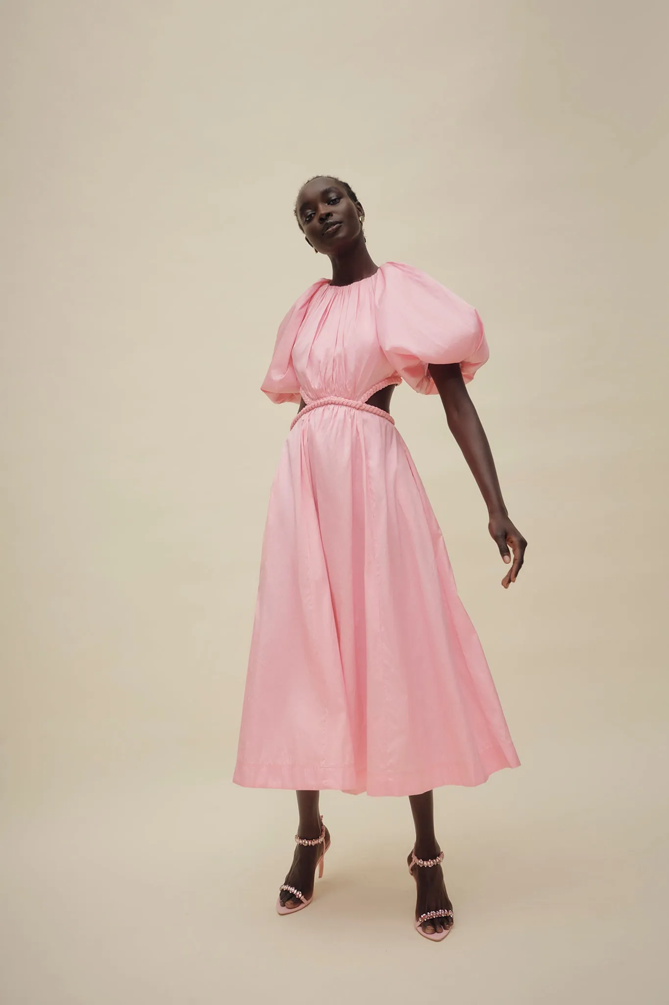 Capucine Puff Sleeve Midi Dress sold by Aje