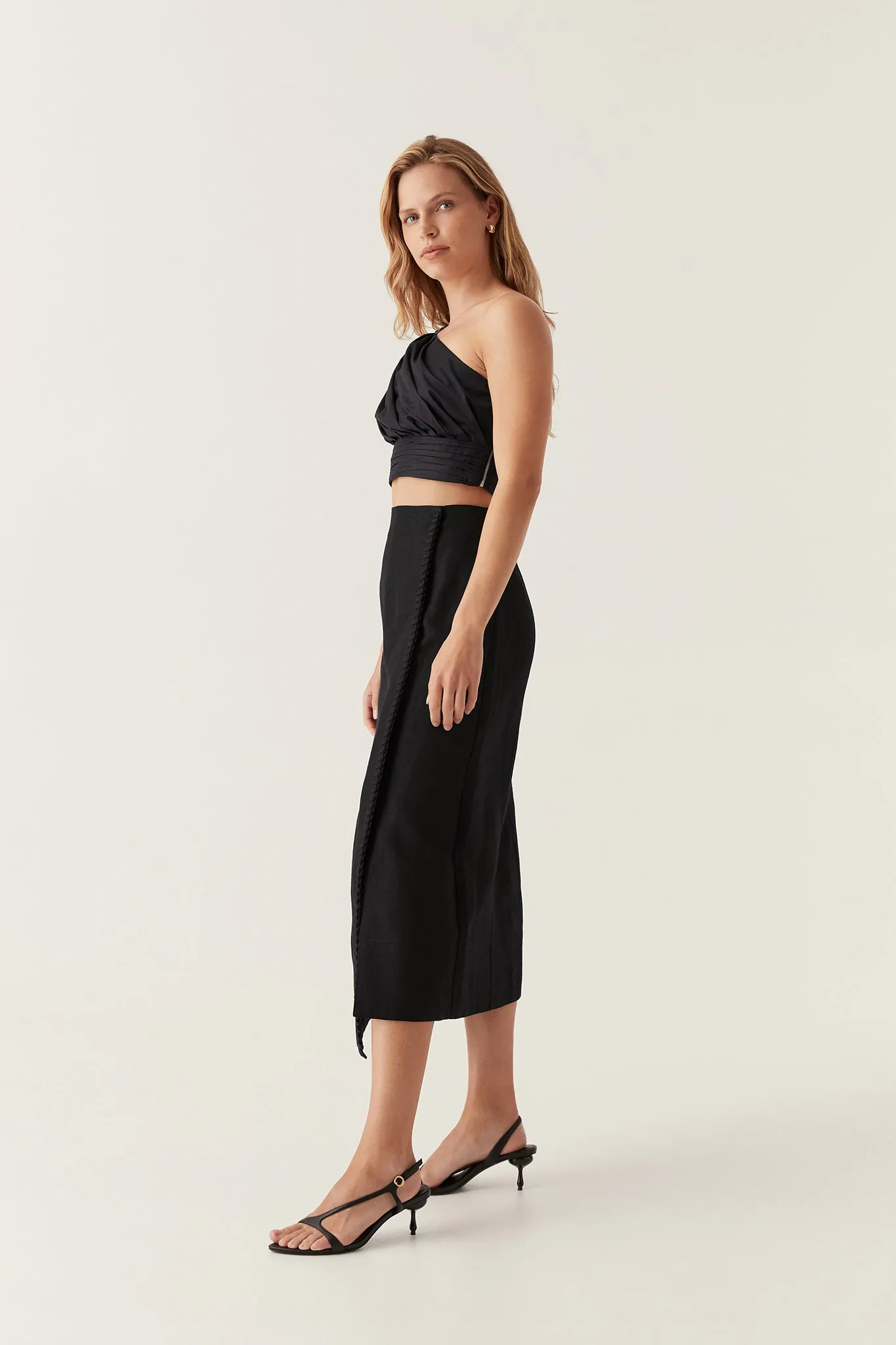 Theory Cinched Midi Skirt sold by Aje product image thumbnail 3