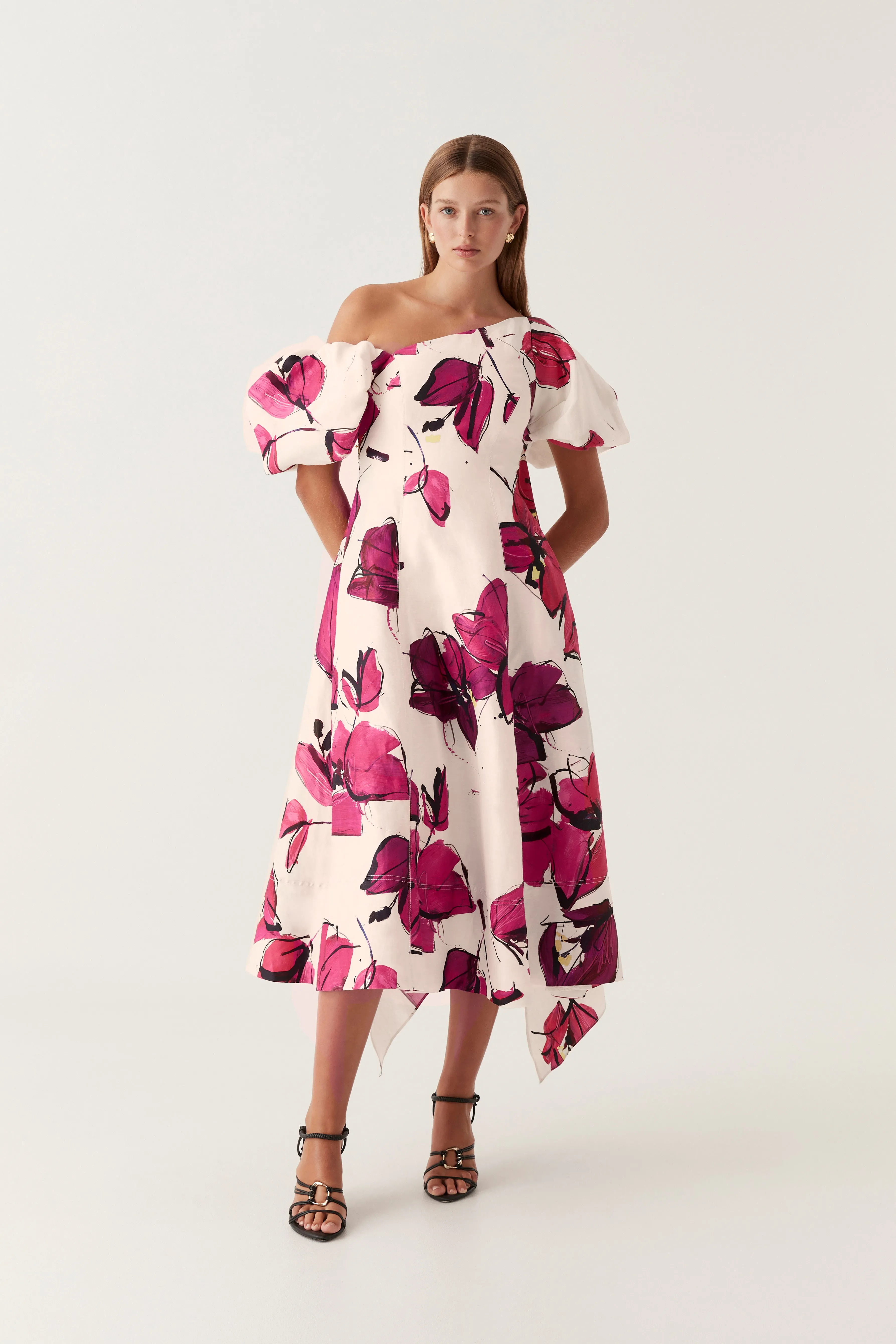 Arista Tulip Sleeve Midi Dress sold by Aje product image thumbnail 3
