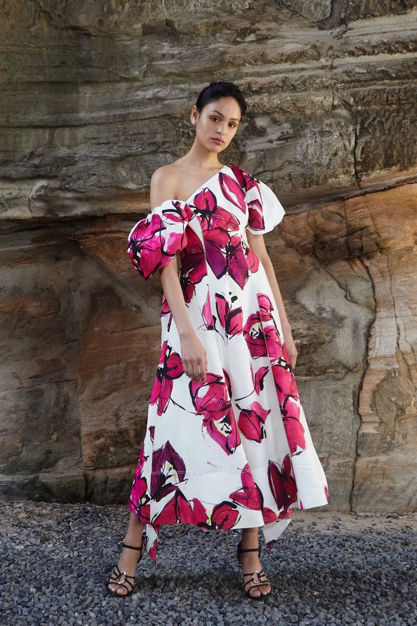 Arista Tulip Sleeve Midi Dress sold by Aje