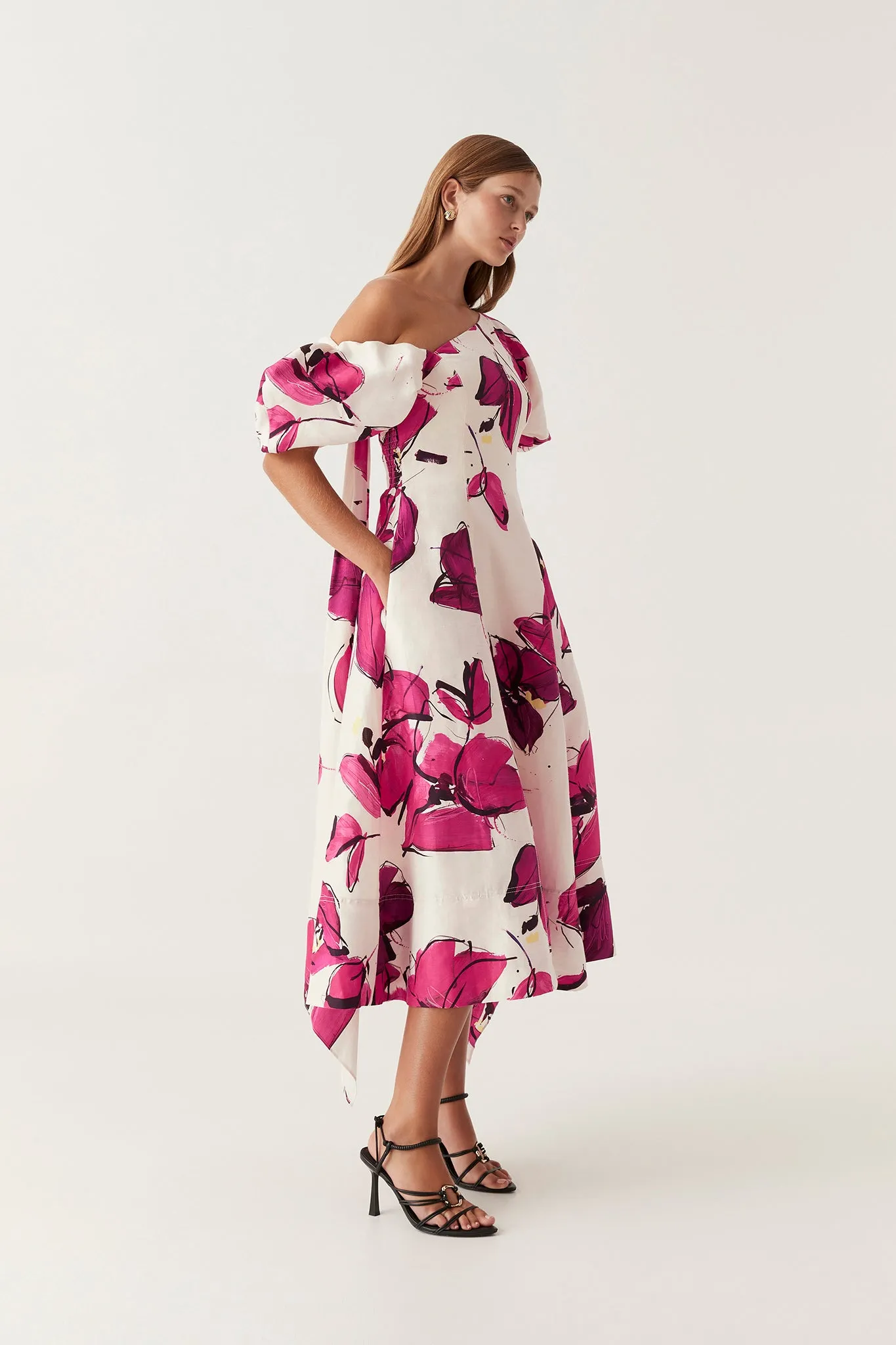 Arista Tulip Sleeve Midi Dress sold by Aje product image thumbnail 5