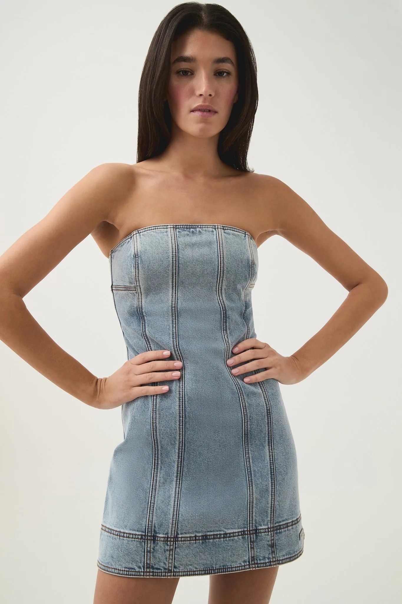 Corie Denim Mini Dress sold by Aje product image thumbnail 4