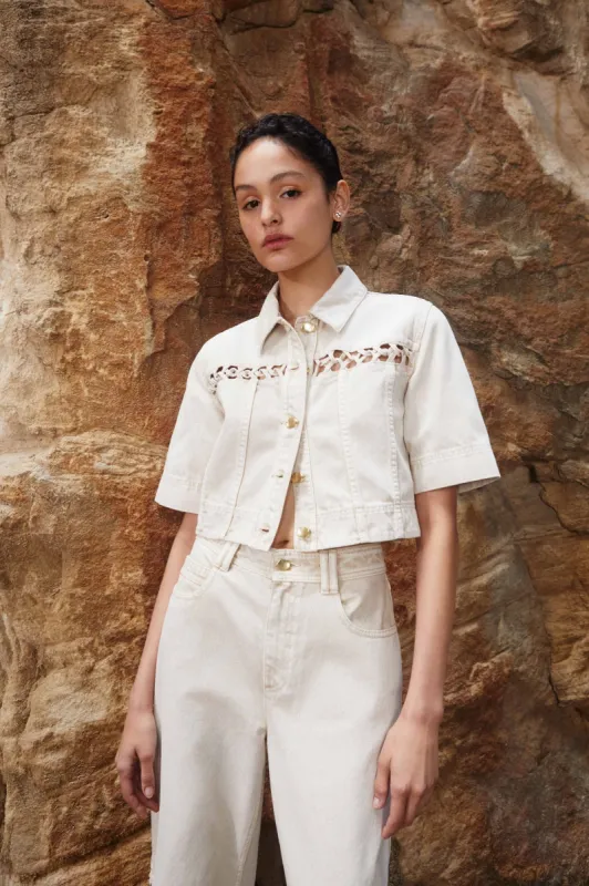 Effie Braided Denim Top sold by Aje