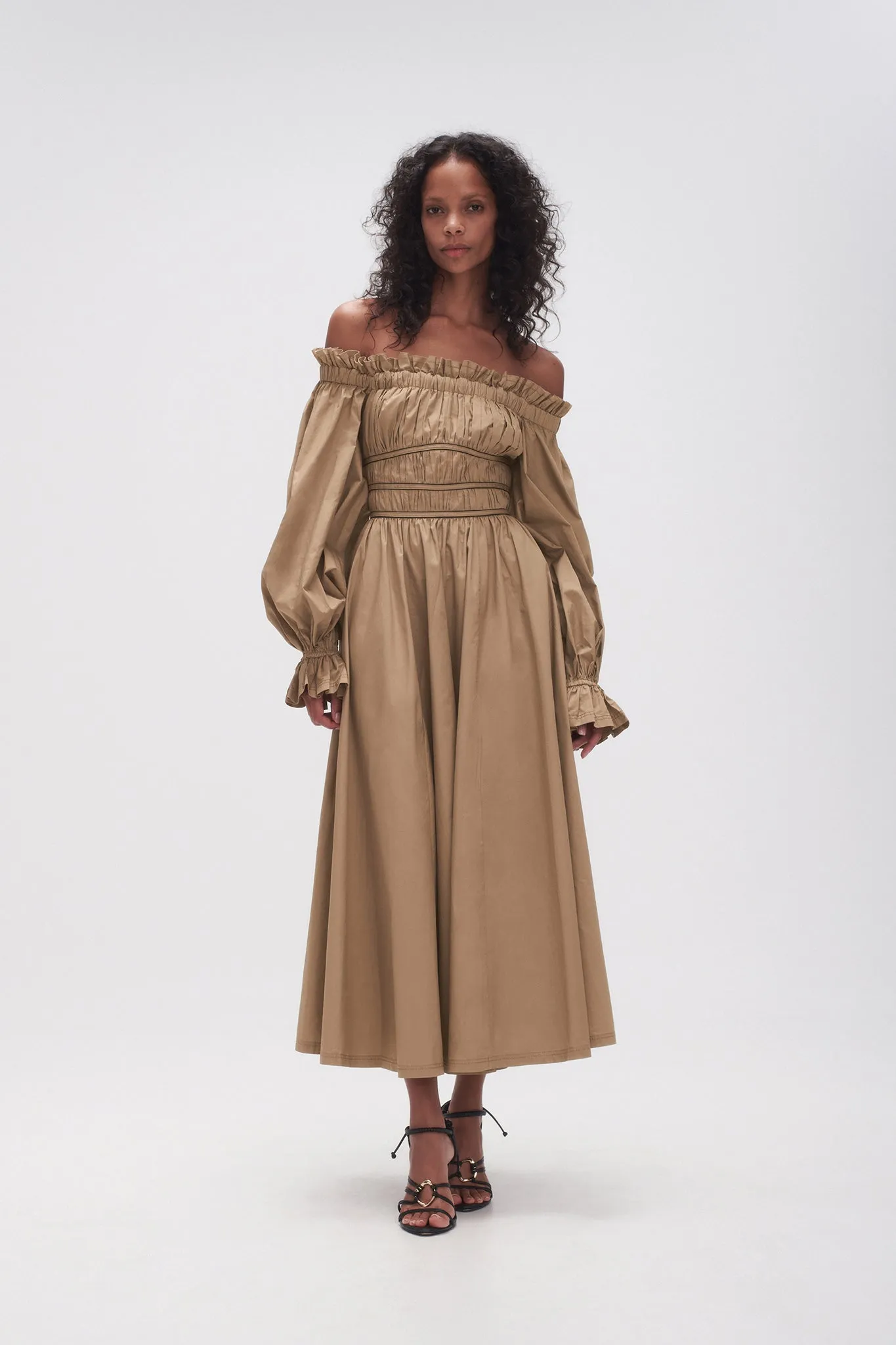 Wattle Off Shoulder Midi Dress sold by Aje product image thumbnail 3