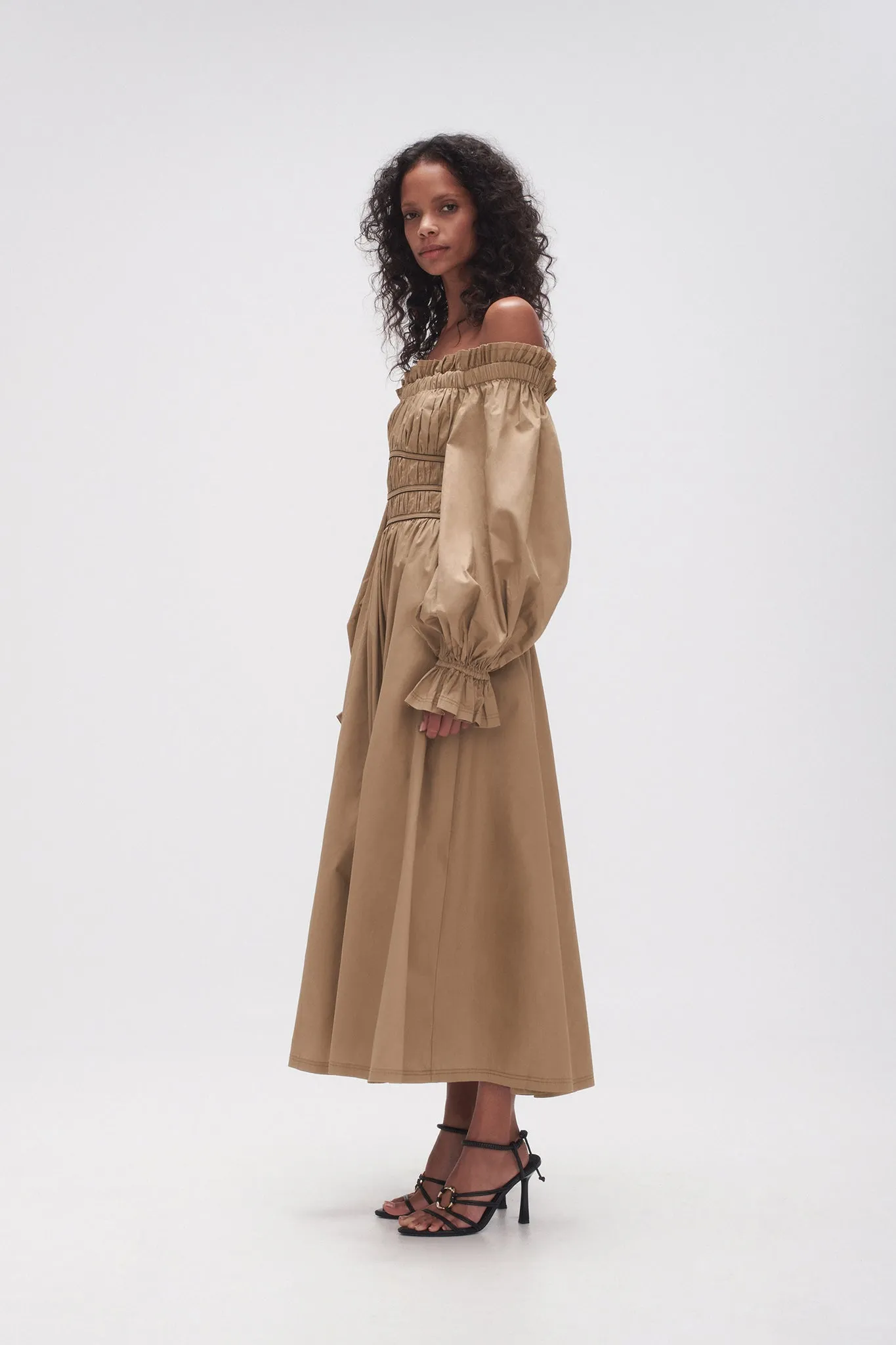 Wattle Off Shoulder Midi Dress sold by Aje product image thumbnail 5