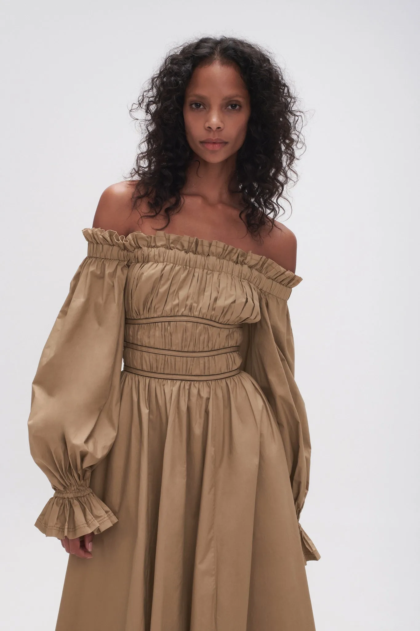Wattle Off Shoulder Midi Dress sold by Aje product image thumbnail 4