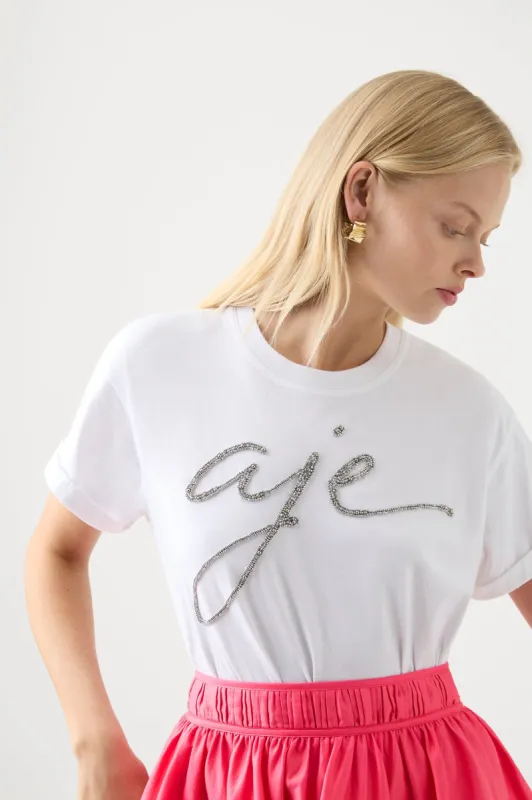 Harrop Embellished Tee sold by Aje