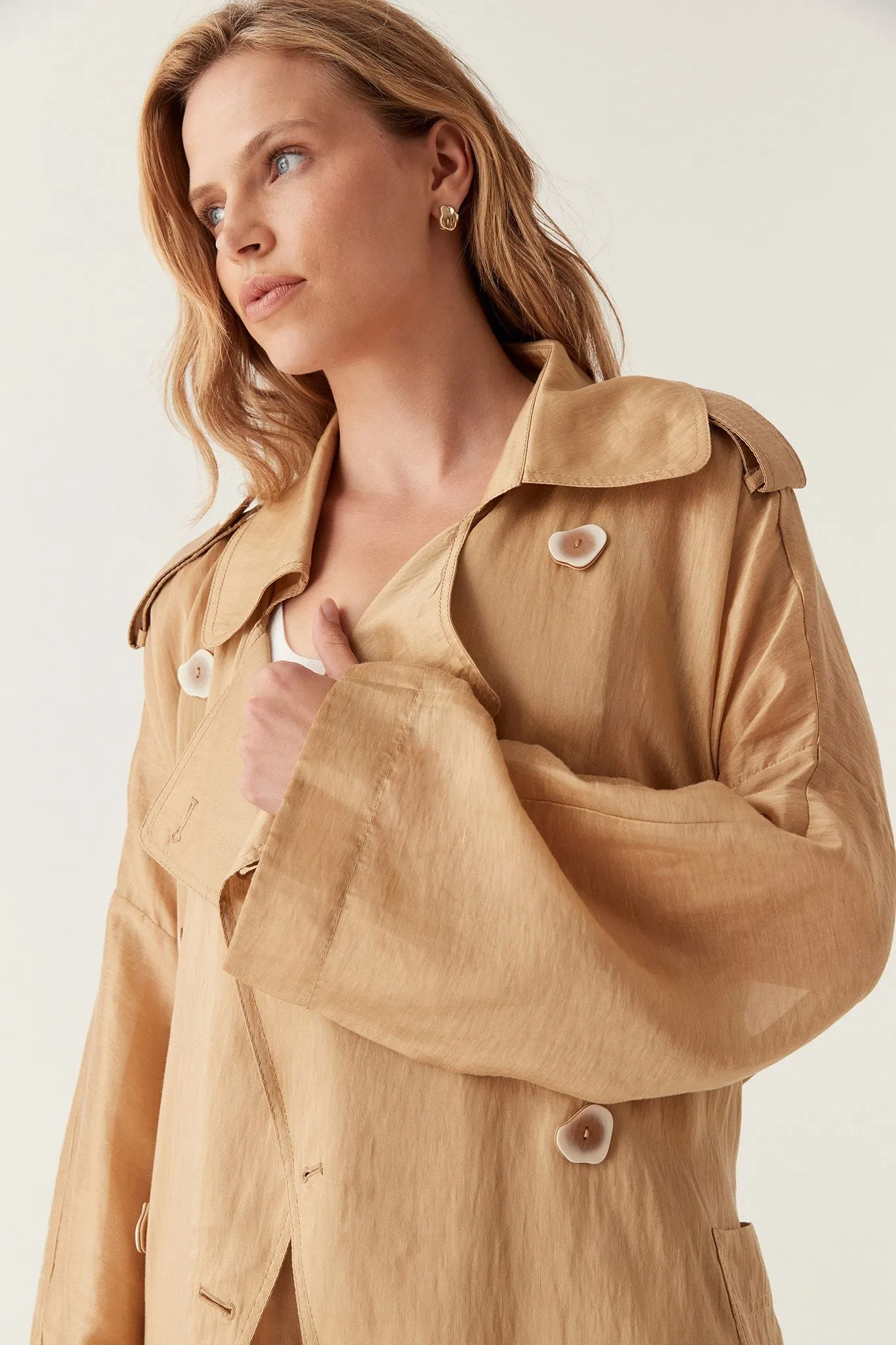 Harmony Oversized Sheer Coat sold by Aje product image thumbnail 4