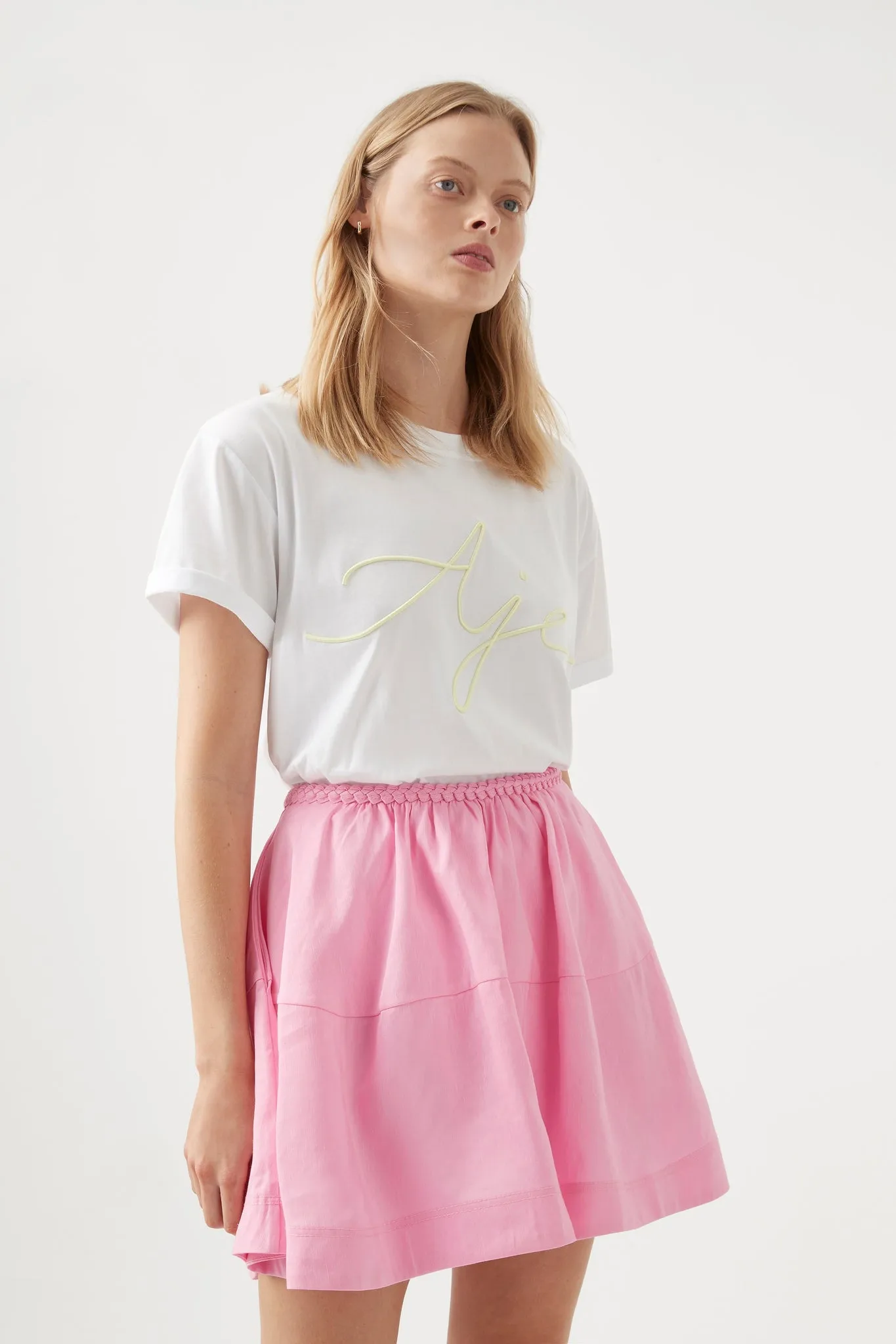 Anne Braided Mini Skirt sold by Aje