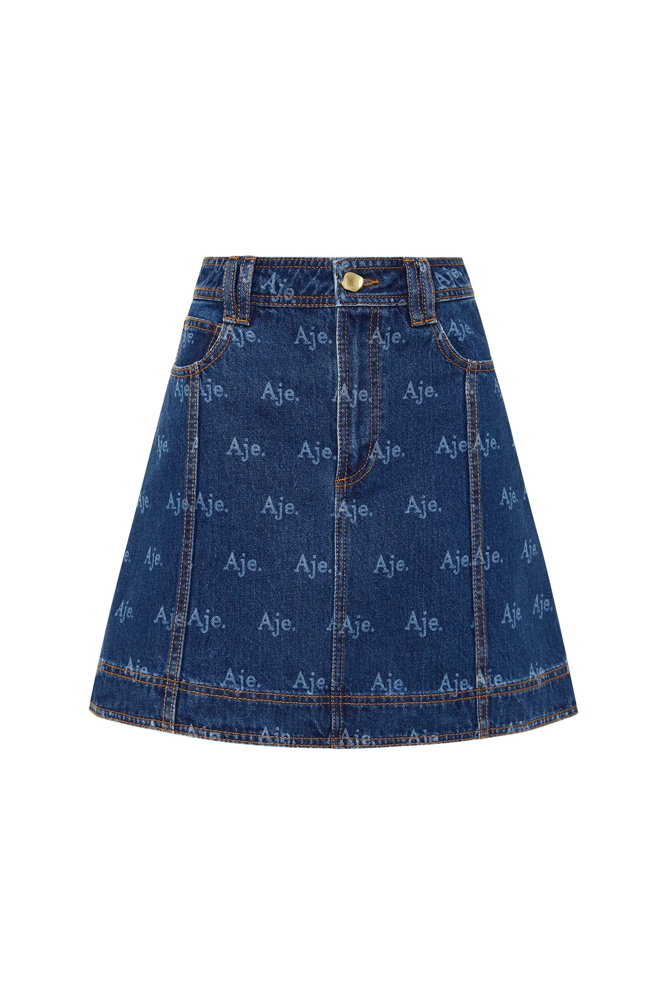 Ratio Logo Denim Mini Skirt sold by Aje product image thumbnail 2