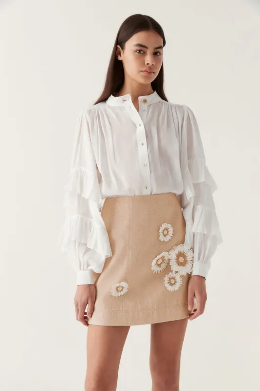 Faith Ruffle Blouse sold by Aje