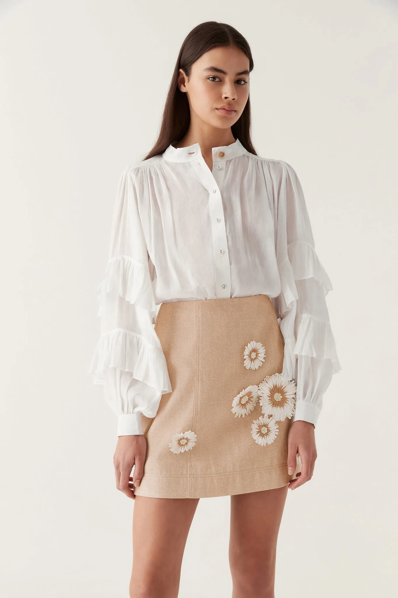 Faith Ruffle Blouse sold by Aje