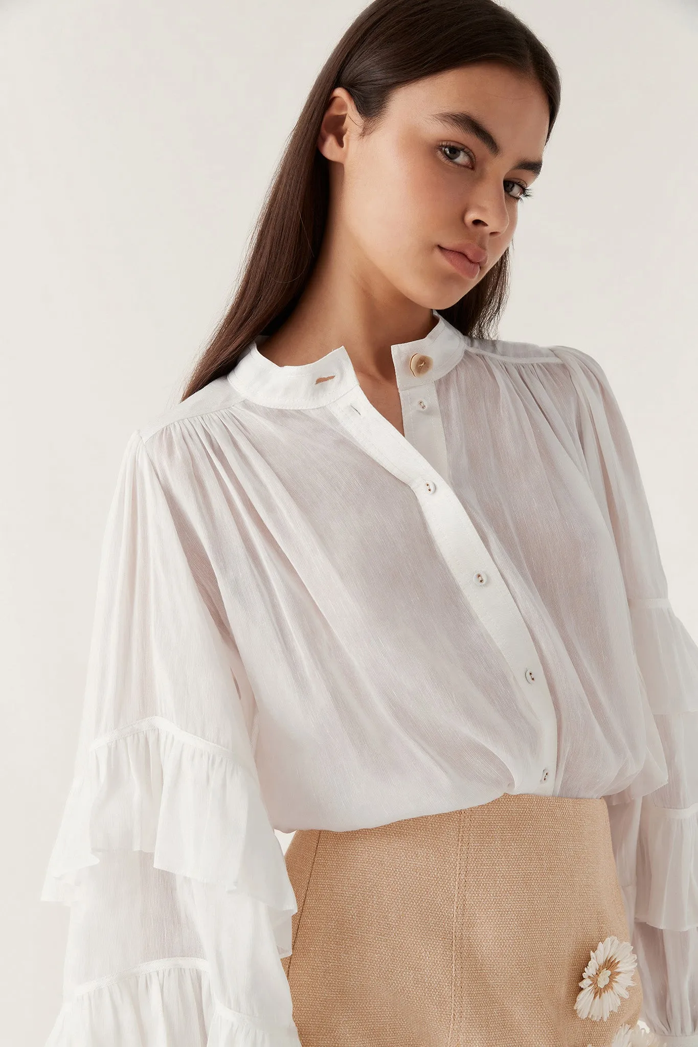 Faith Ruffle Blouse sold by Aje product image thumbnail 4