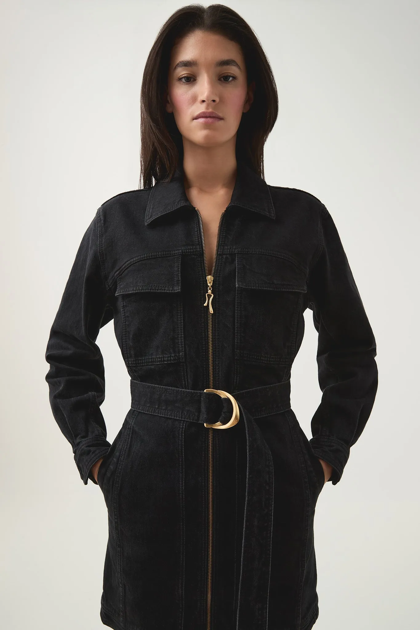 Maya Denim Mini Dress sold by Aje product image thumbnail 4