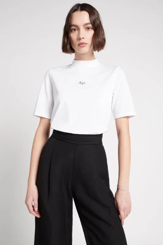 Evie Funnel Neck Tee made by Aje