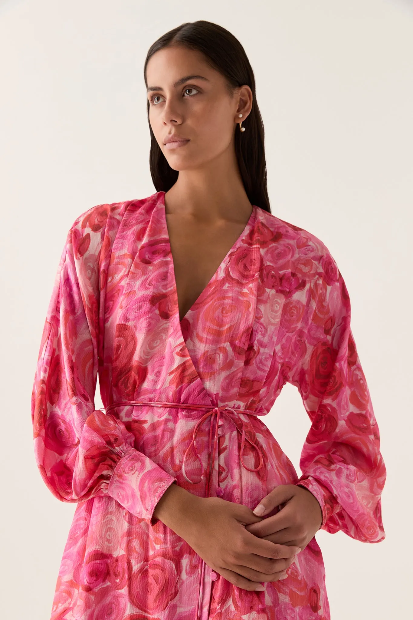 Tinley Wrap Front Midi Dress sold by Aje product image thumbnail 4