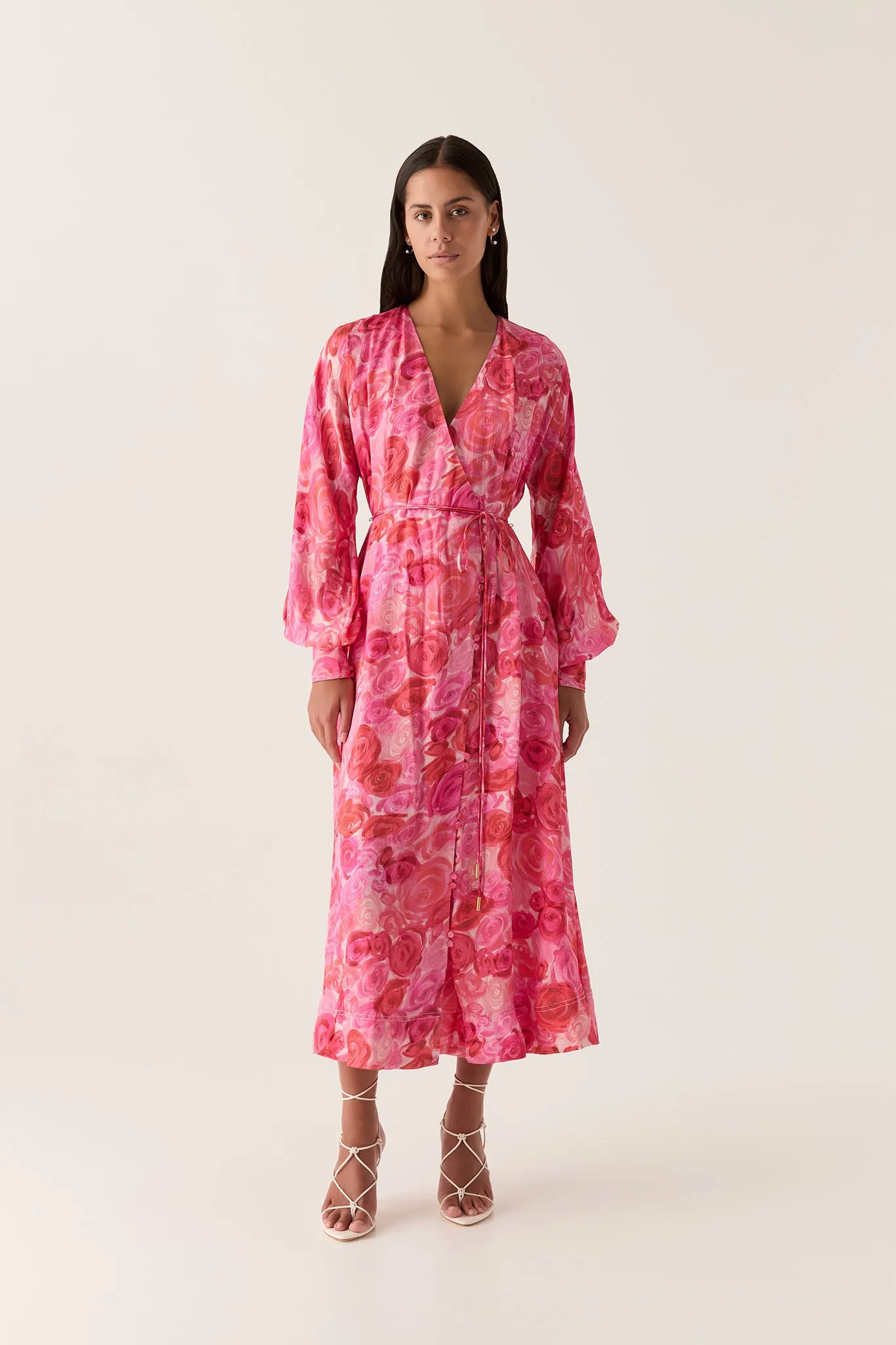 Tinley Wrap Front Midi Dress sold by Aje