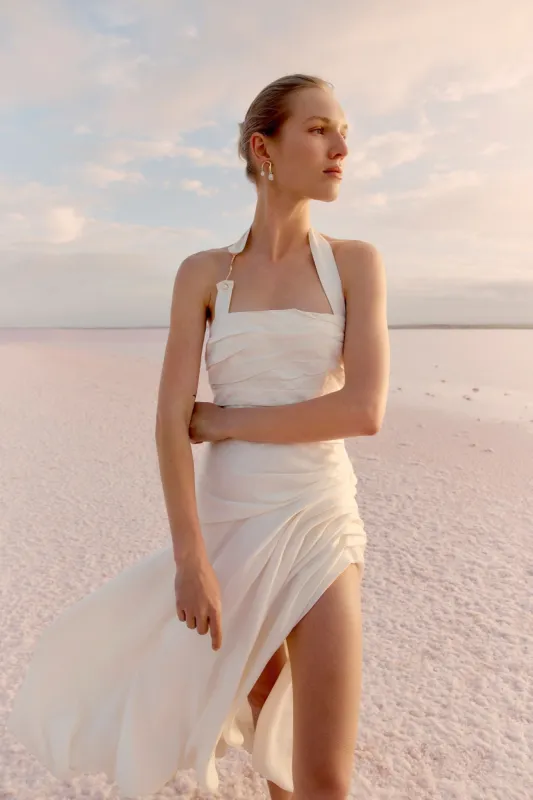 Mika Draped Split Maxi Dress sold by Aje